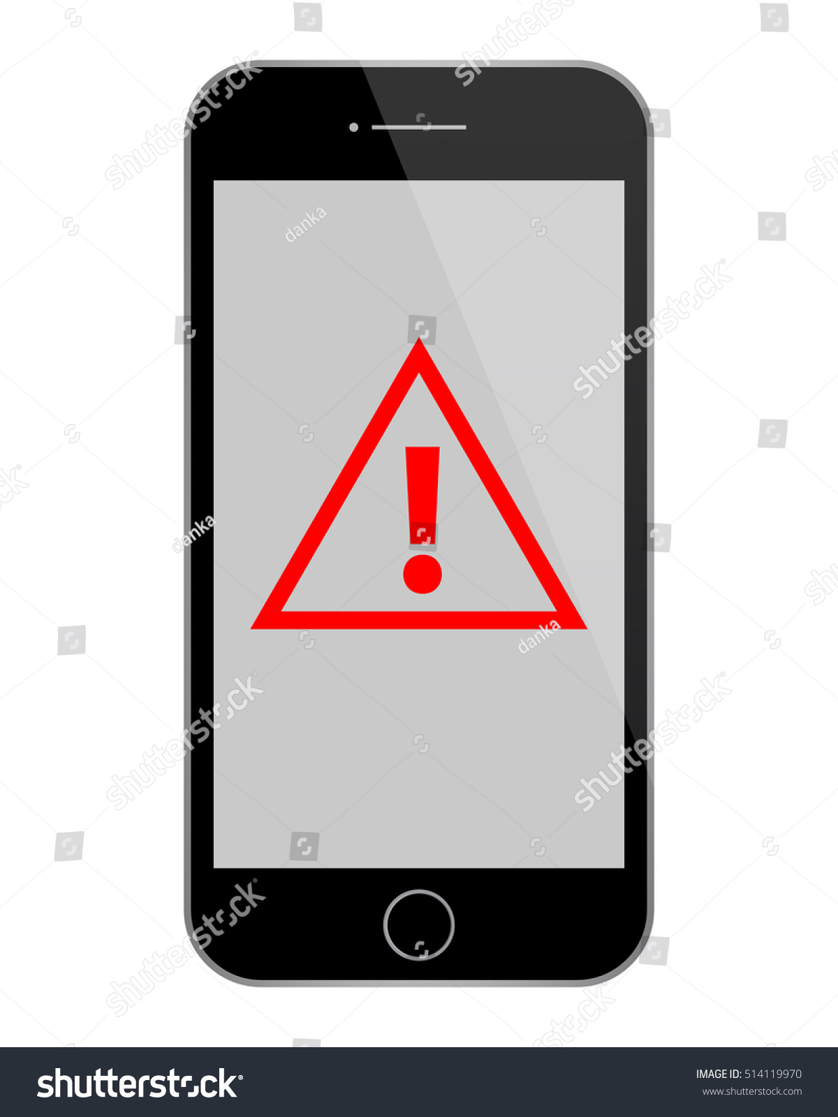 Phone Warning Vector Stock Vector (Royalty Free) 514119970 | Shutterstock