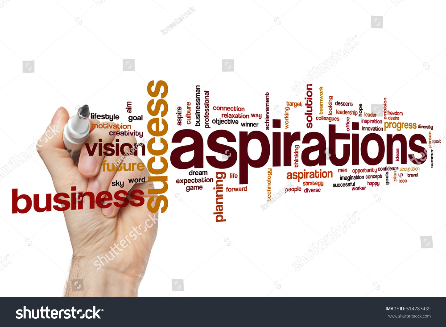 Aspirations Word Cloud Concept Stock Photo 514287439 | Shutterstock