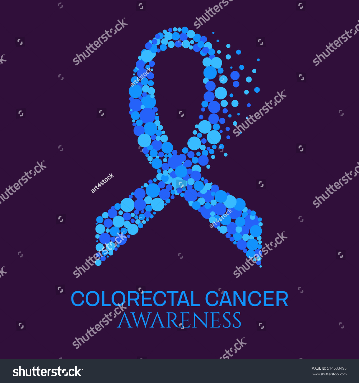 Colon Cancer Awareness Poster Blue Ribbon Stock Vector (Royalty Free ...