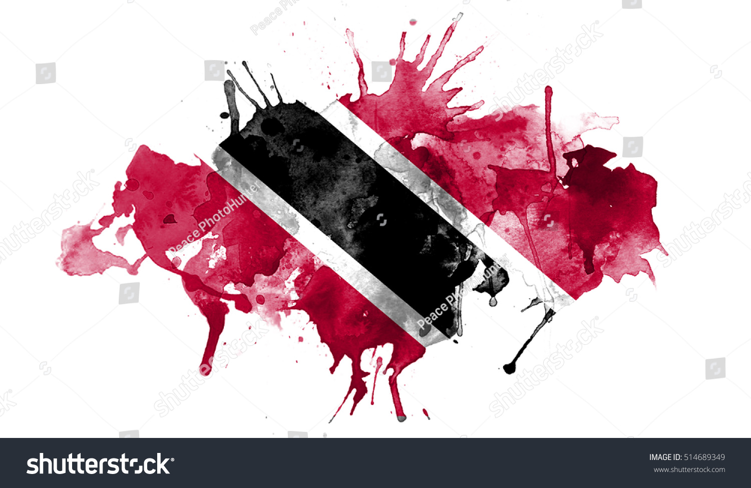 Watercolor Flag Trinidad Tobago Stock Illustration 514689349 Shutterstock 4028