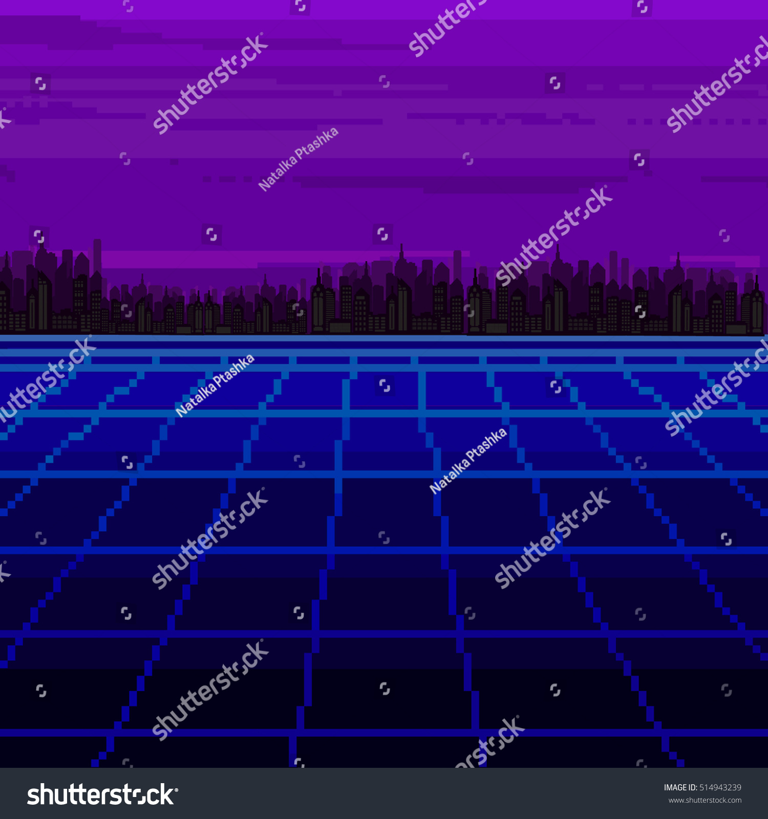 Illustration Vector Pixel City Stock Vector (Royalty Free) 514943239 ...