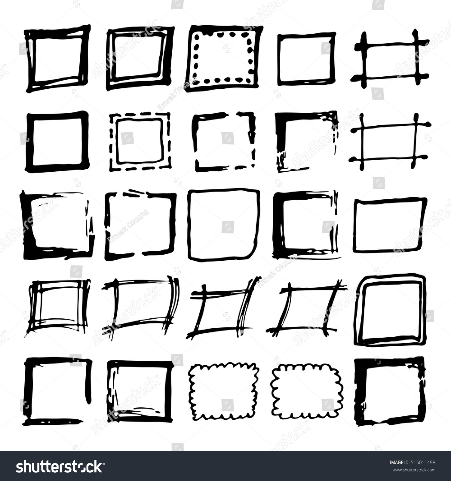 Hand Drawn Vector Frames Collection Cartoon Stock Vector (Royalty Free ...