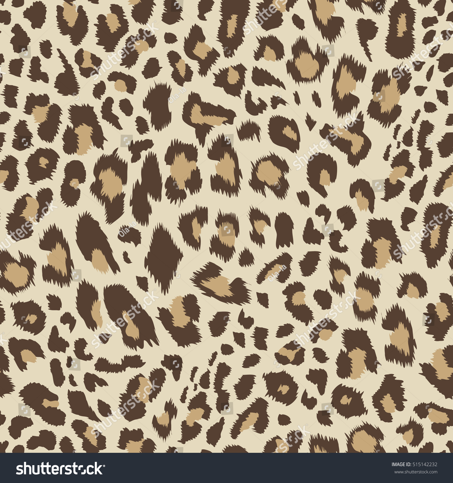 Seamless Leopard Pattern Vector Illustration Stock Vector (Royalty Free ...