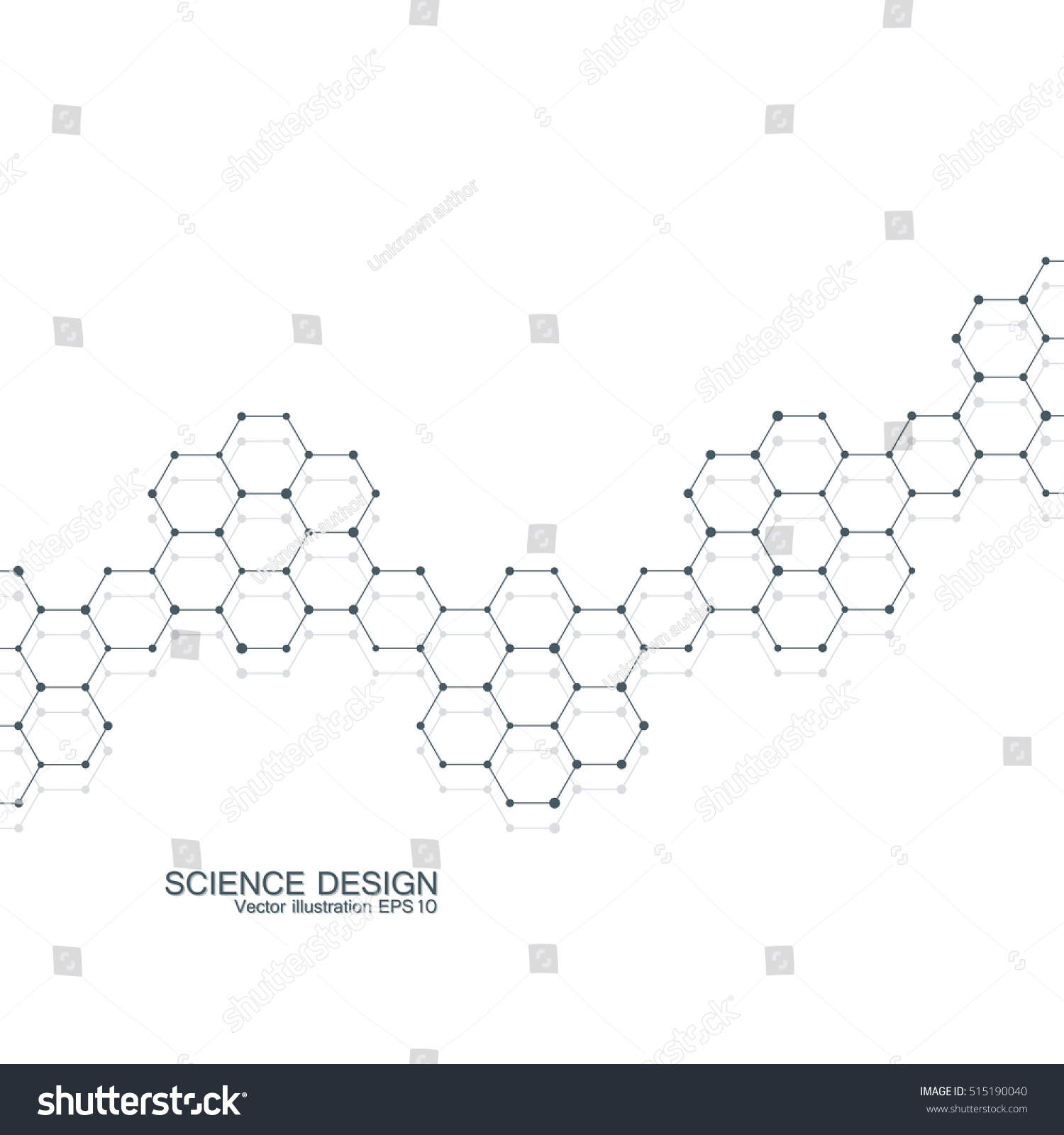 Hexagonal Molecule Molecular Structure Genetic Chemical Stock Vector ...