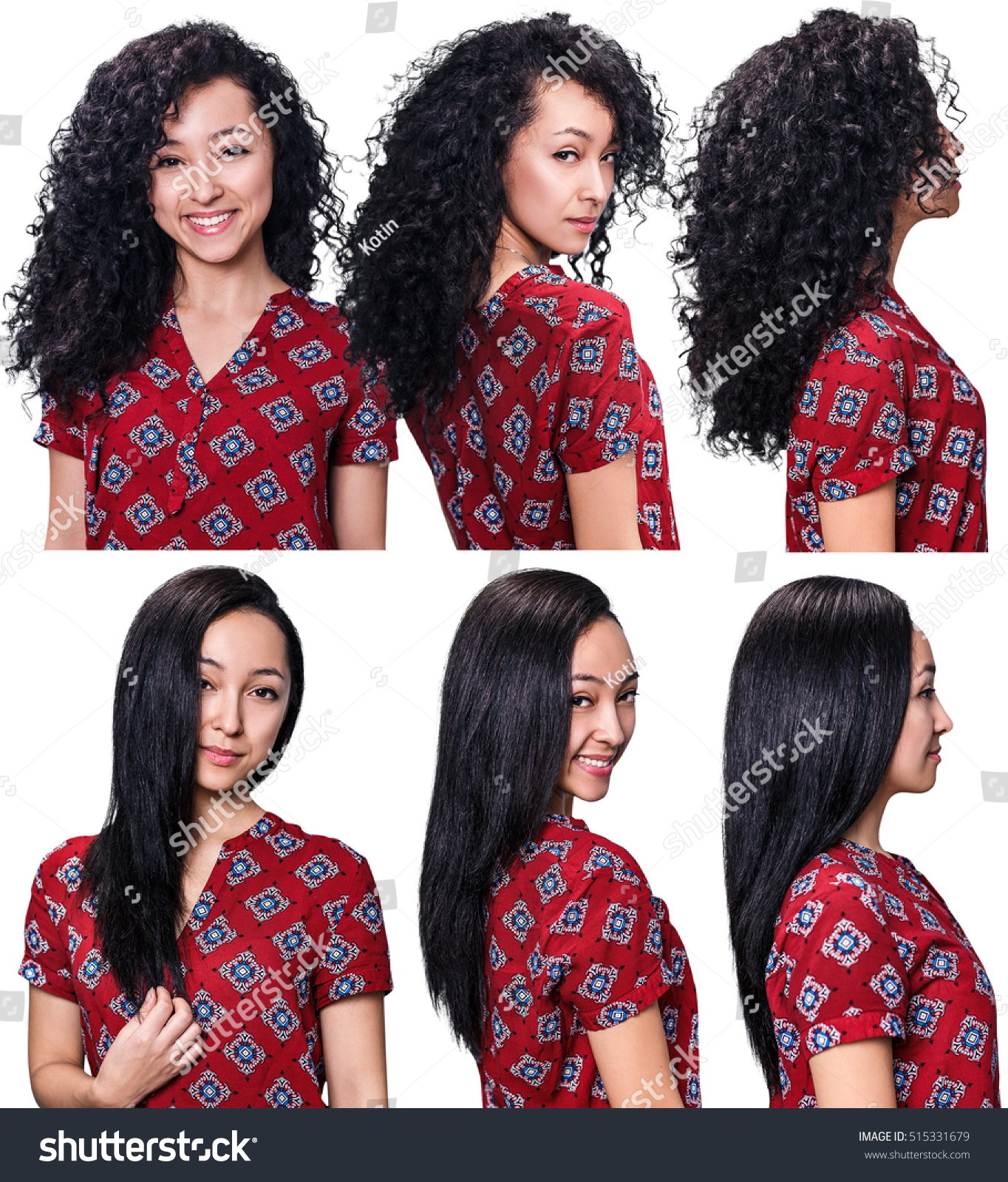 Hair Before After Straightening Stock Photo 515331679 | Shutterstock