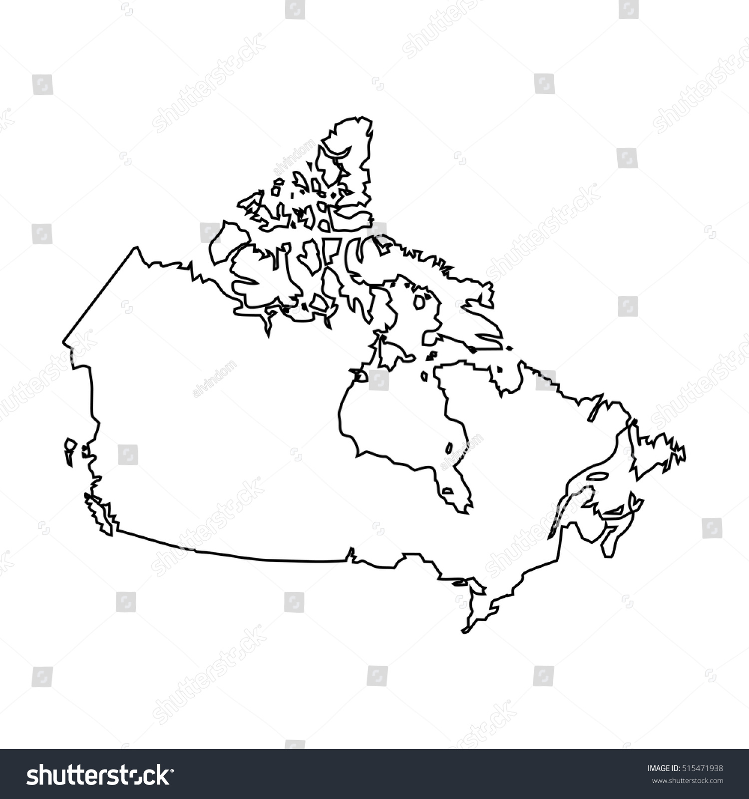 Map Canada Stock Vector (Royalty Free) 515471938 | Shutterstock