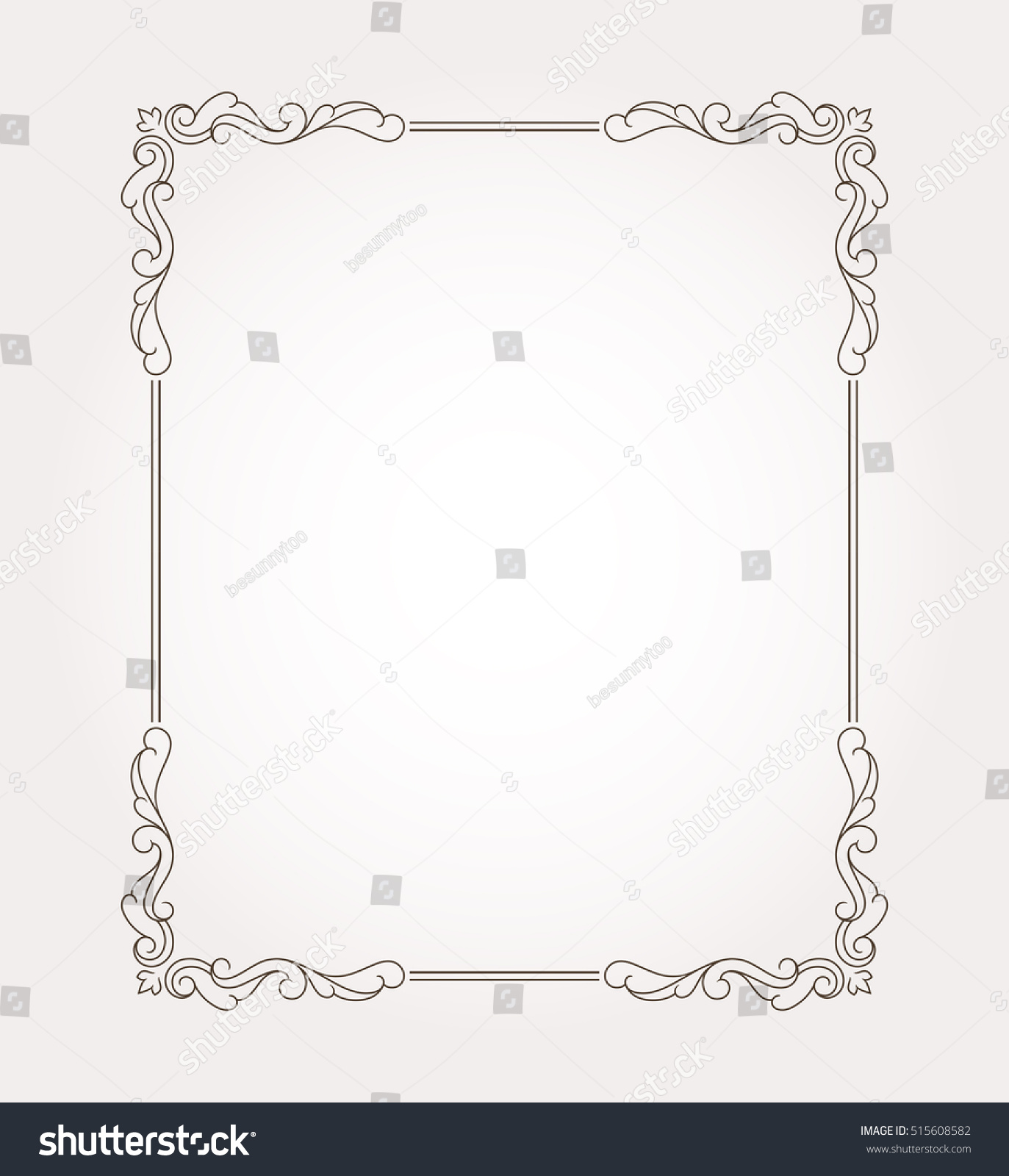 Fancy Page Decoration Decorative Frame Border Stock Vector (Royalty ...