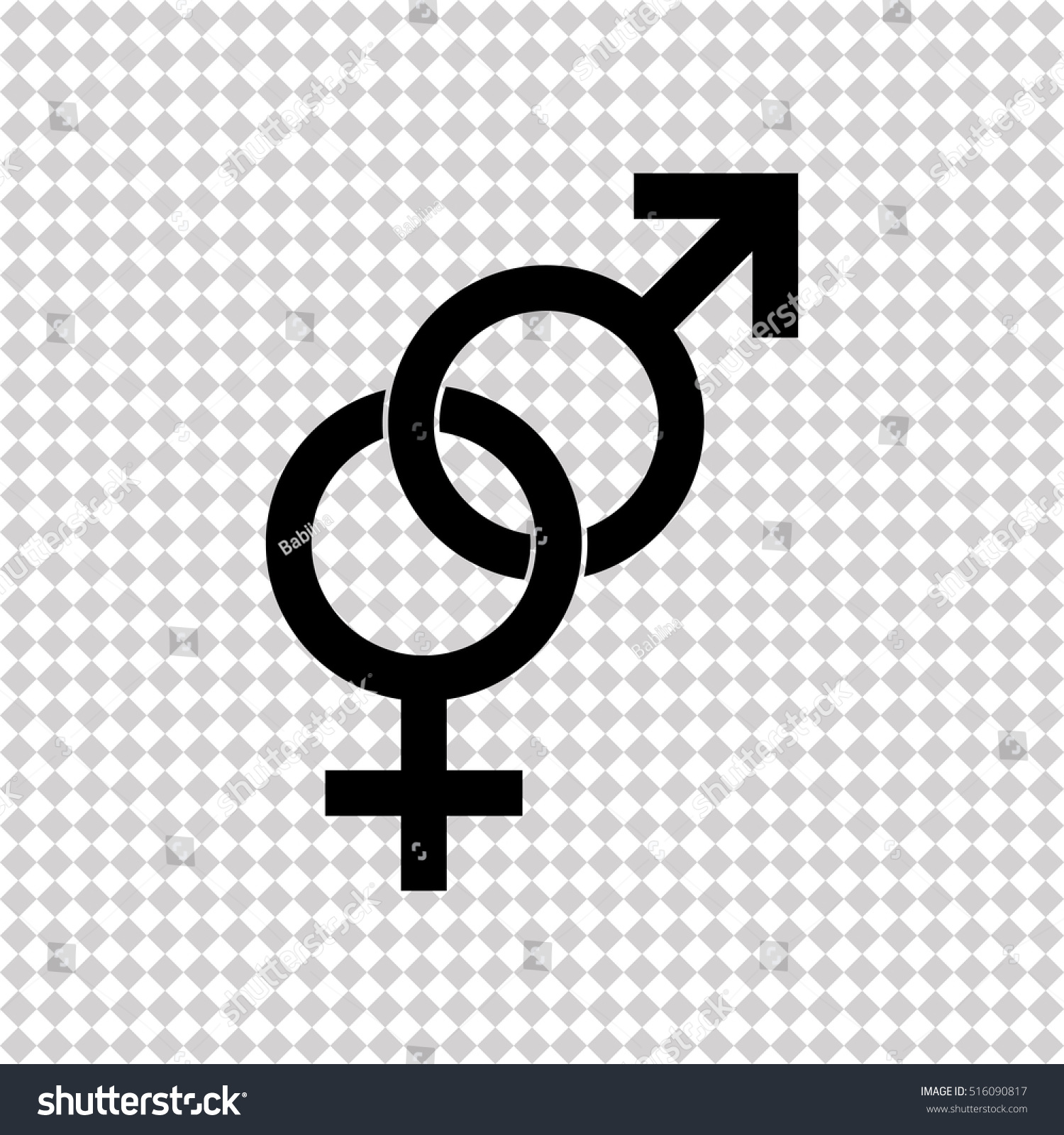 Male Female Sex Symbol Black Vector เวกเตอร์สต็อก ปลอดค่าลิขสิทธิ์