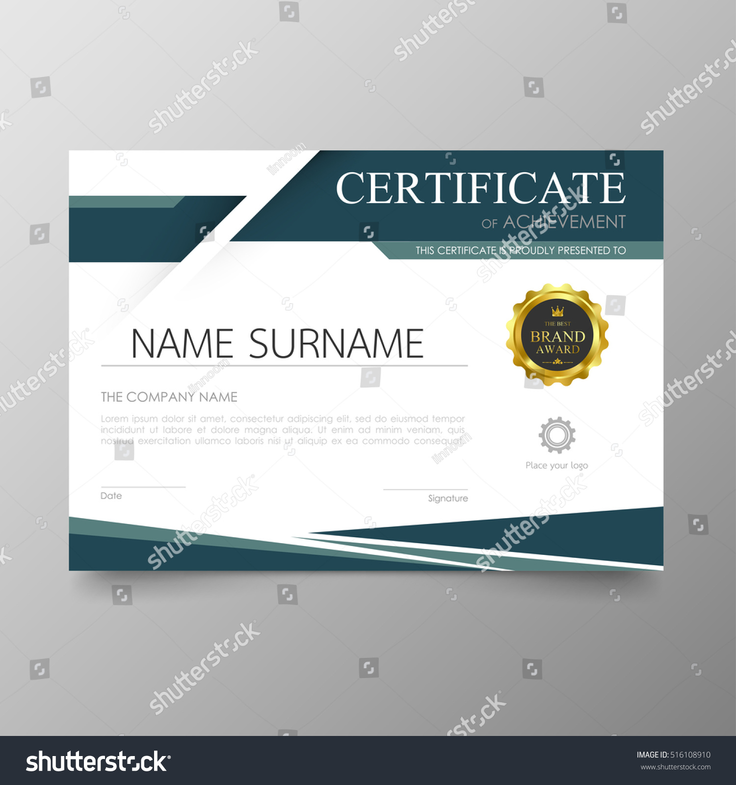 Certificate Template Awards Diploma Background Vector Stock Vector ...