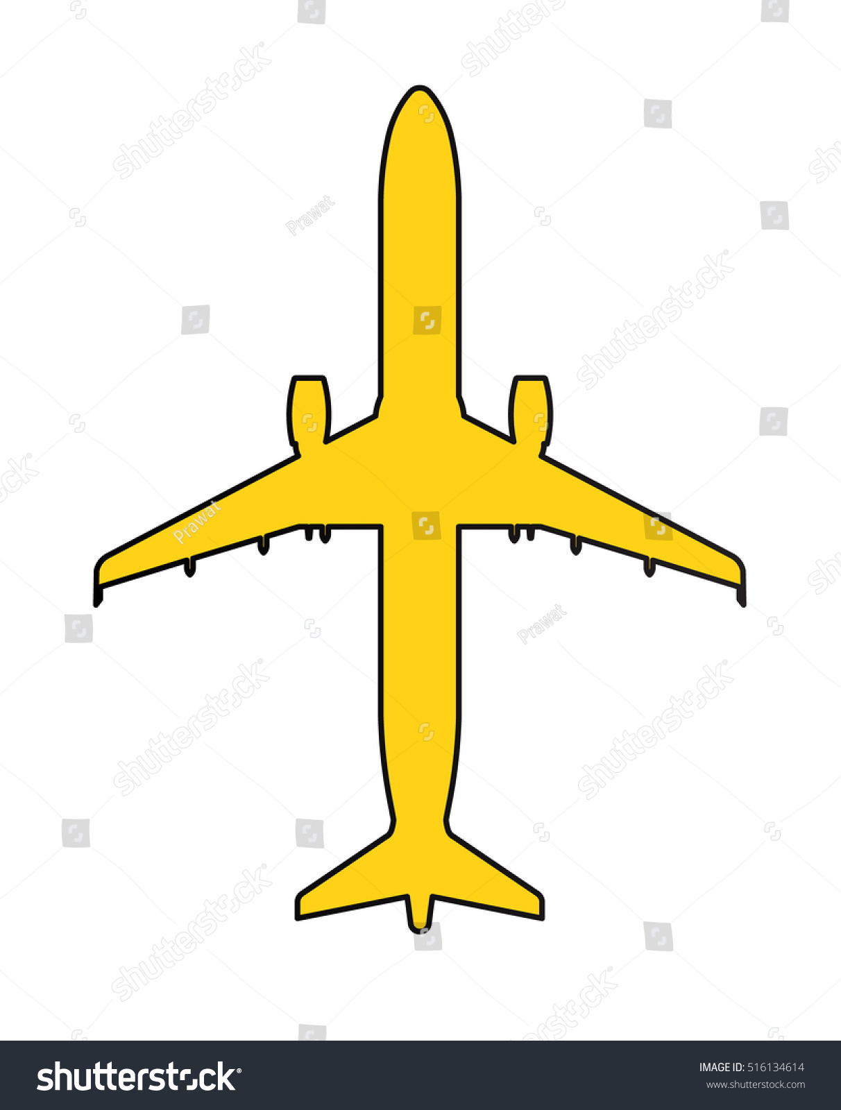 plan-view-top-view-plane-vector-stock-vector-royalty-free-516134614