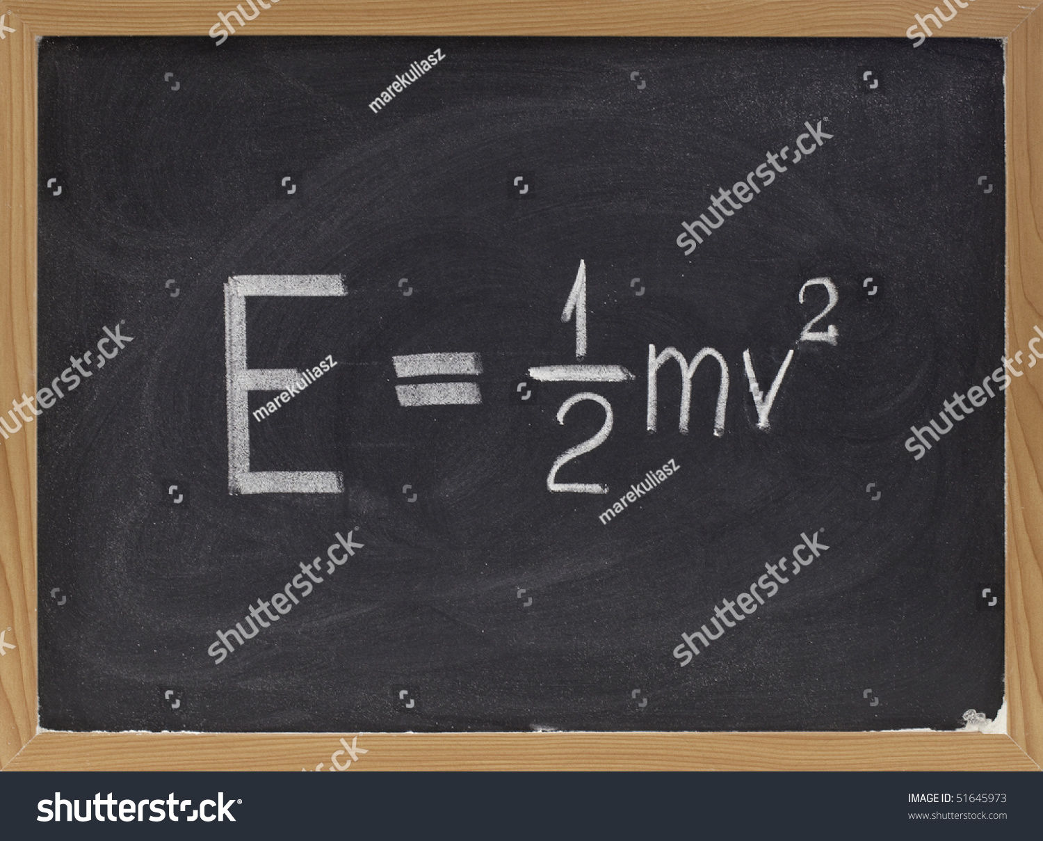 Kinetic Energy Equation Classical Newtonian Mechanics Stock Photo ...