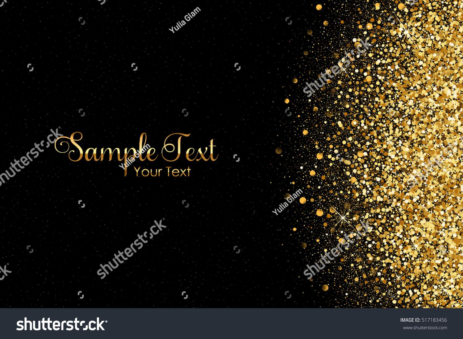 Vector Background Gold Glitter Space Your Stock Vector (Royalty Free ...