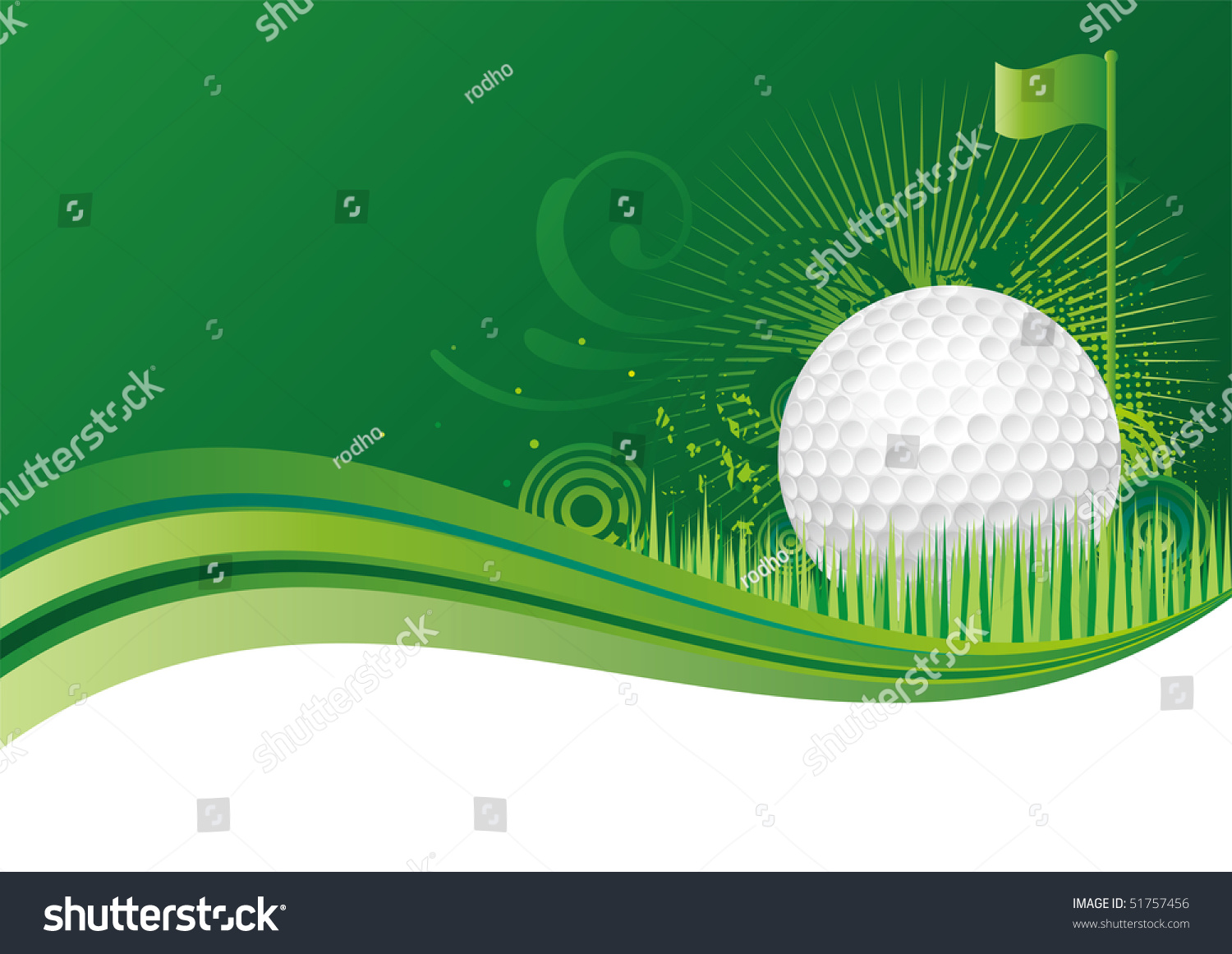 Golf Design Elementsgreen Background Stock Vector (Royalty Free ...