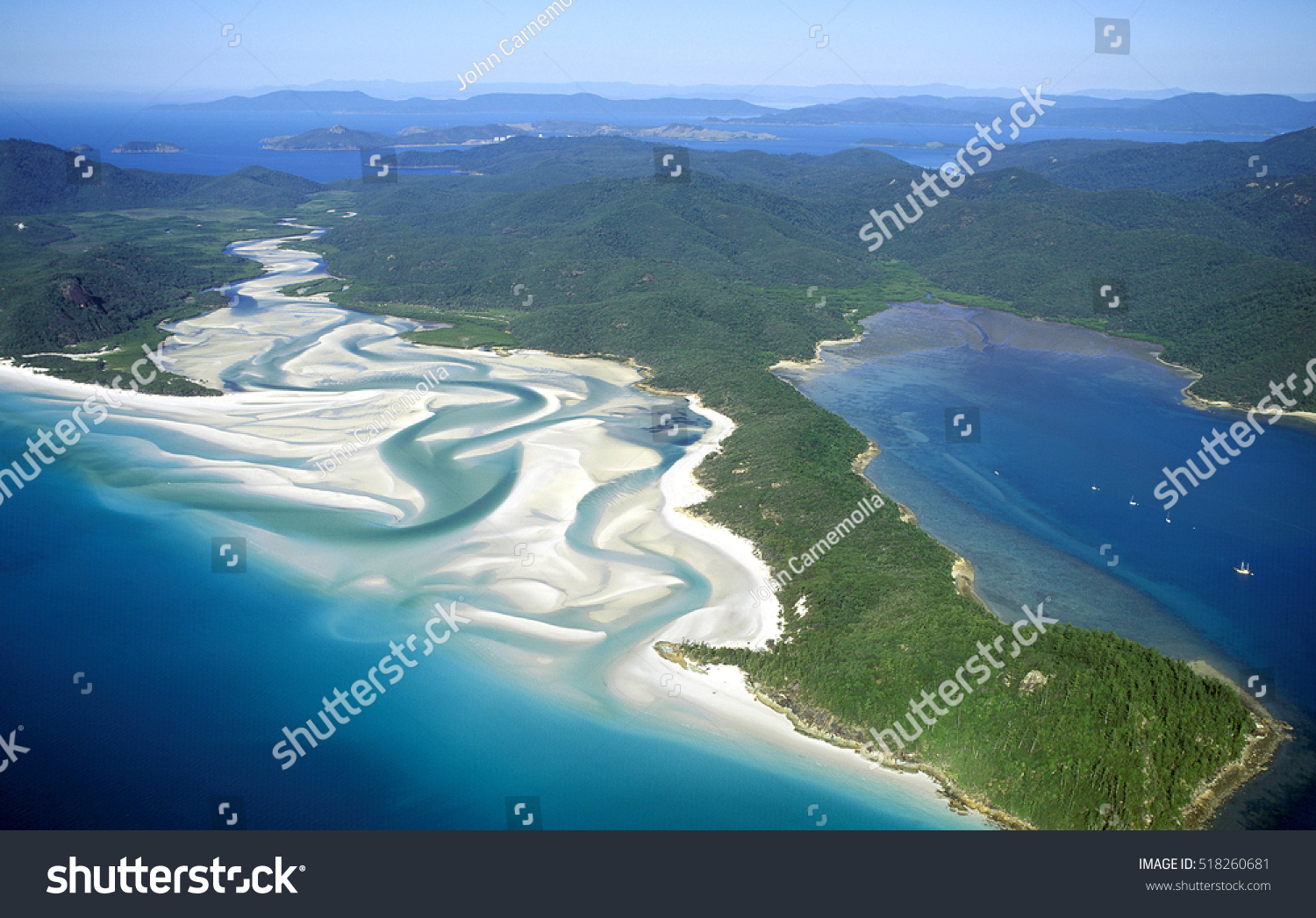 Whitehaven Beach Whitsunday Island Group Stock Photo 518260681 