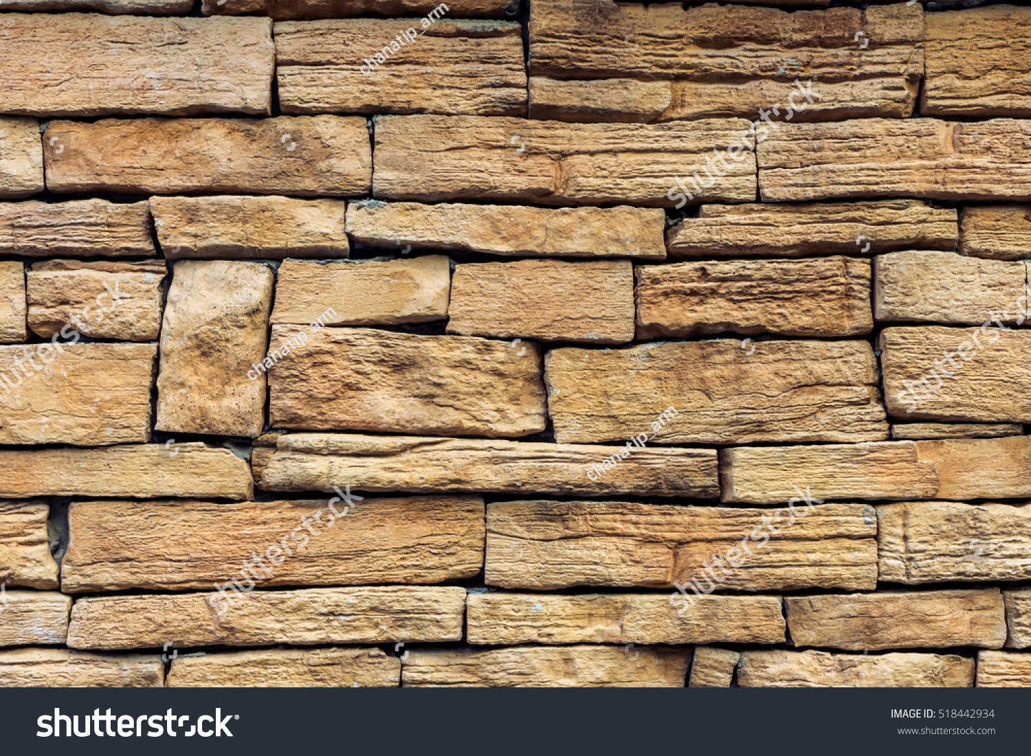 Modern Stone Brick Texture Wall Background Stock Photo 518442934 ...