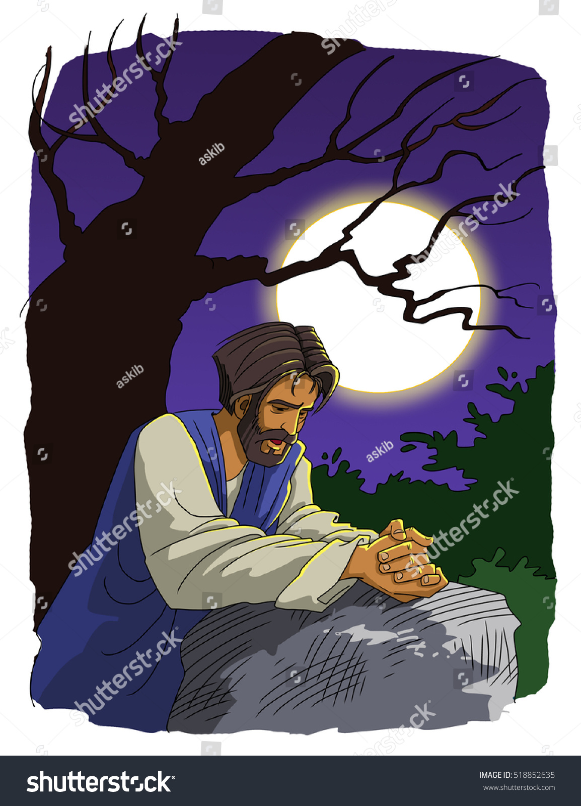jesus christ praying in the garden of gethsemane