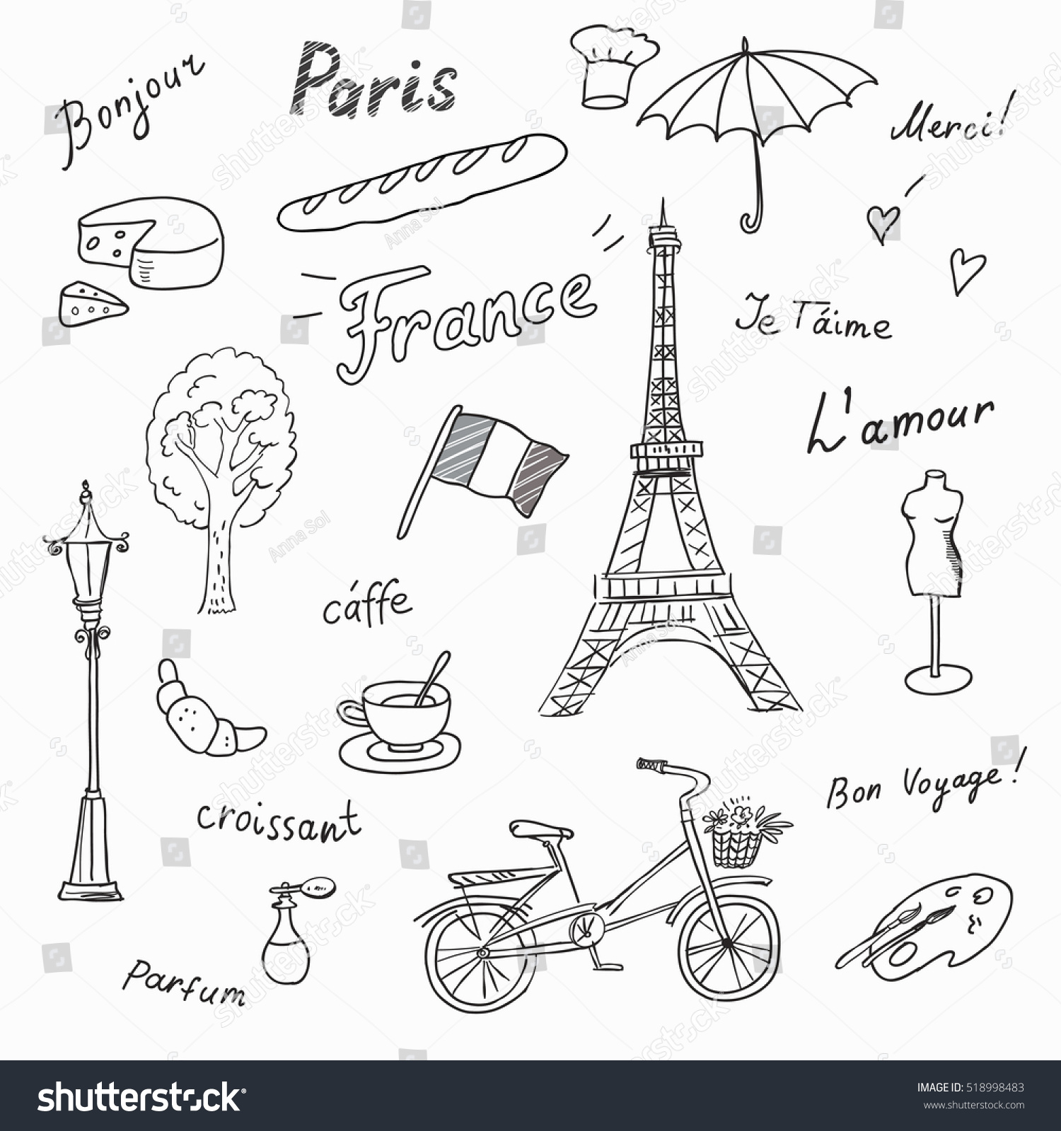 Франция слово в форме рисунка