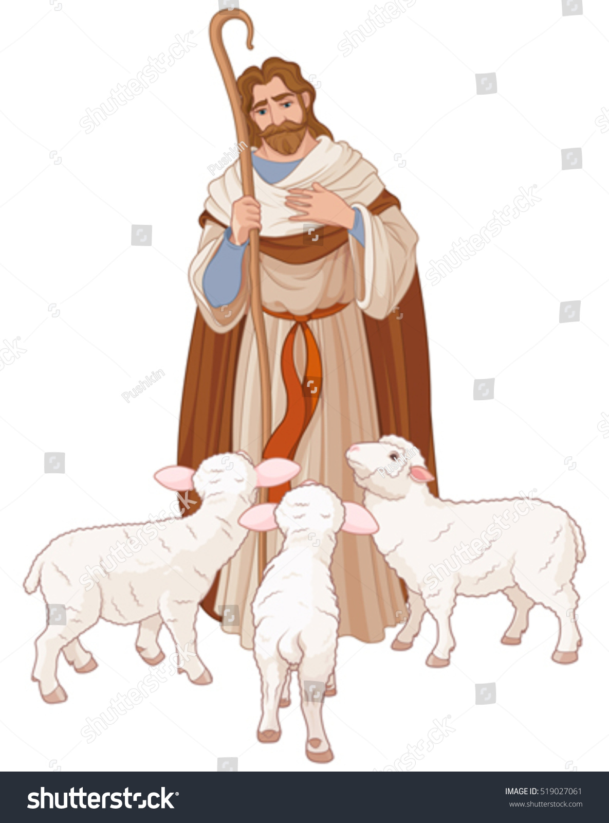 294 Jesus With Staff Stock Vectors, Images & Vector Art | Shutterstock