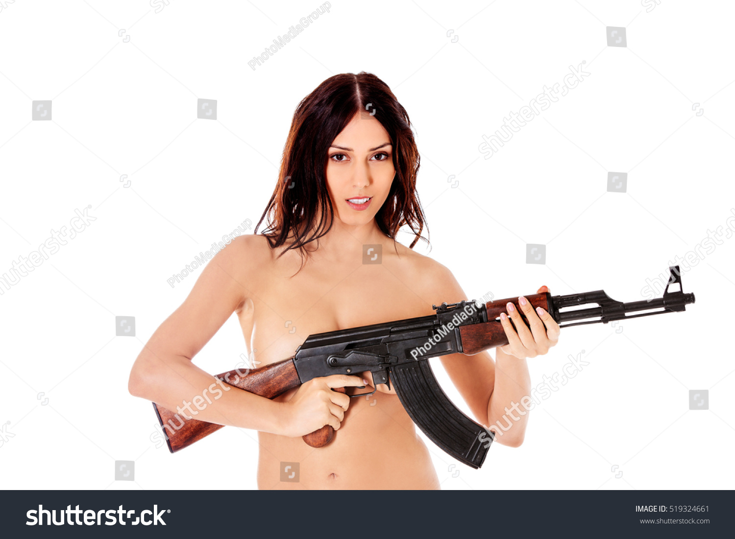 Naked Women Shooting Guns