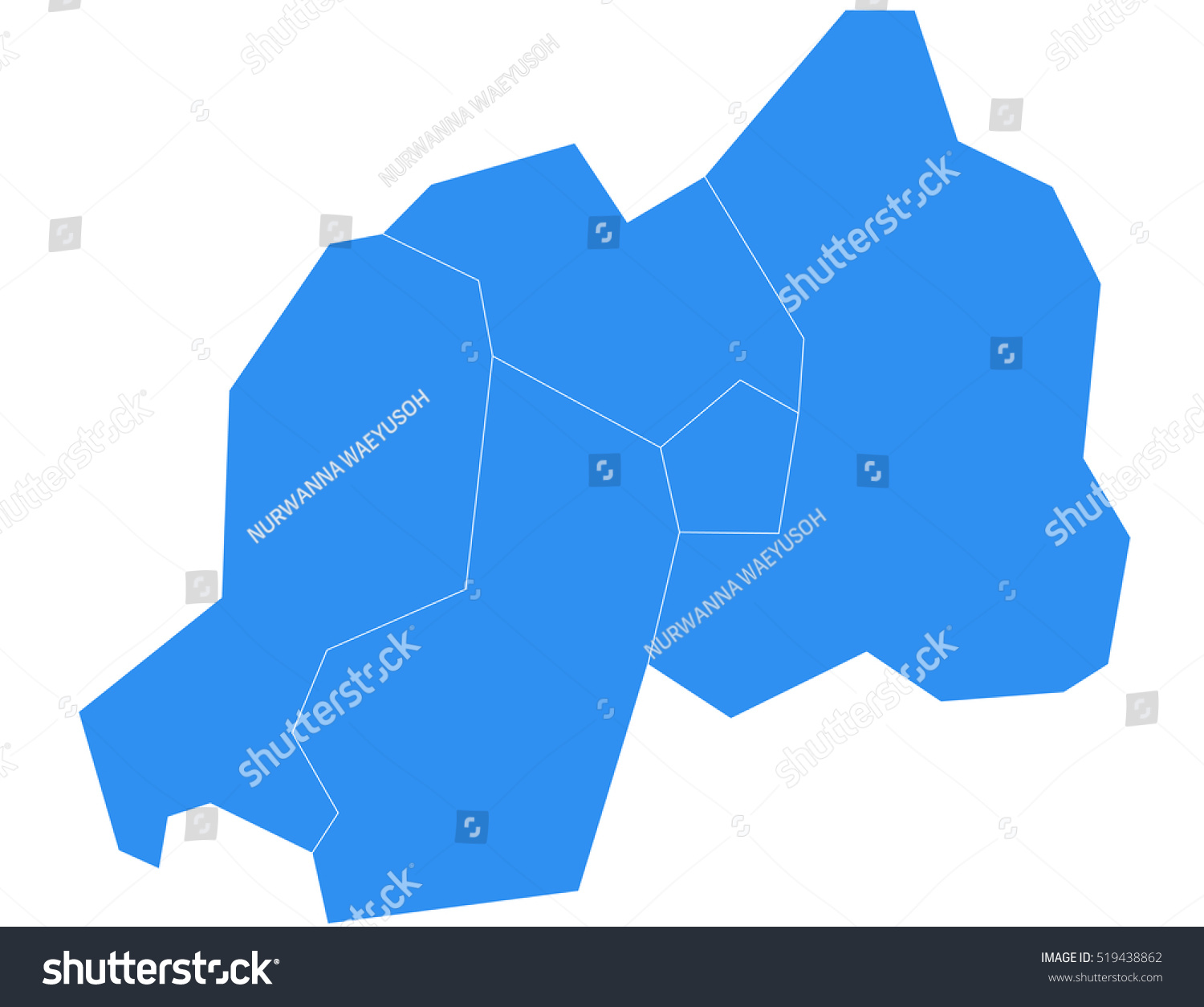 Vector Maprwanda Country Stock Vector Royalty Free 519438862   Stock Vector Vector Map Rwanda Country 519438862 