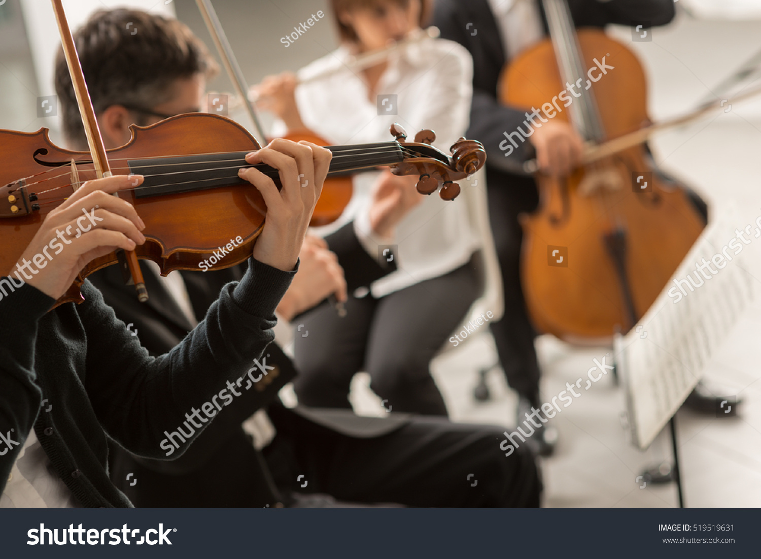 Classical Music Symphony Orchestra Performing On Stock Photo 519519631 Classical Music Symphony Orchestra Performing On Stock Photo 519519631