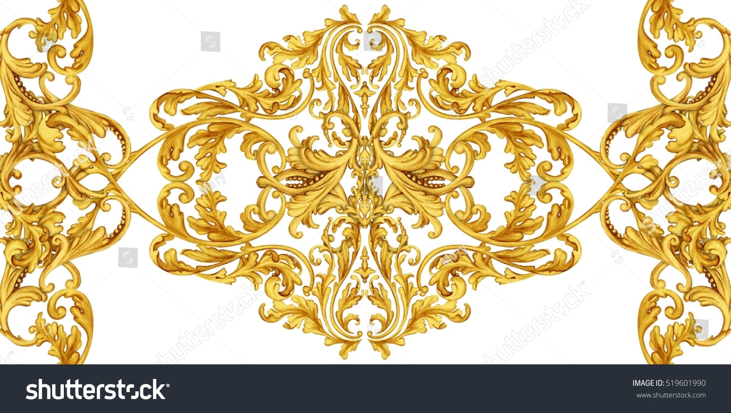 Орнамент золото