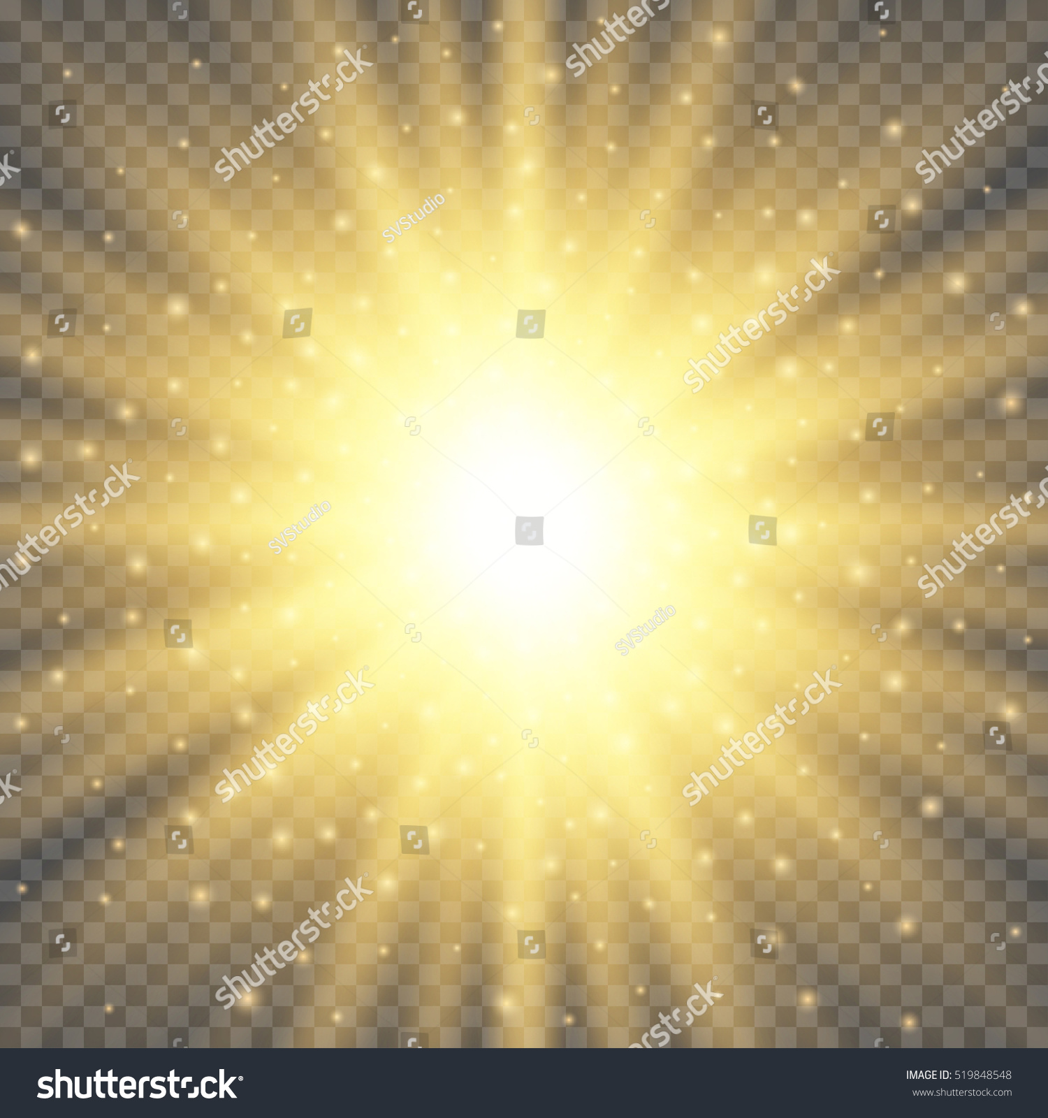 Gold Glowing Circle Light Burst Explosion Stock Vector (Royalty Free ...