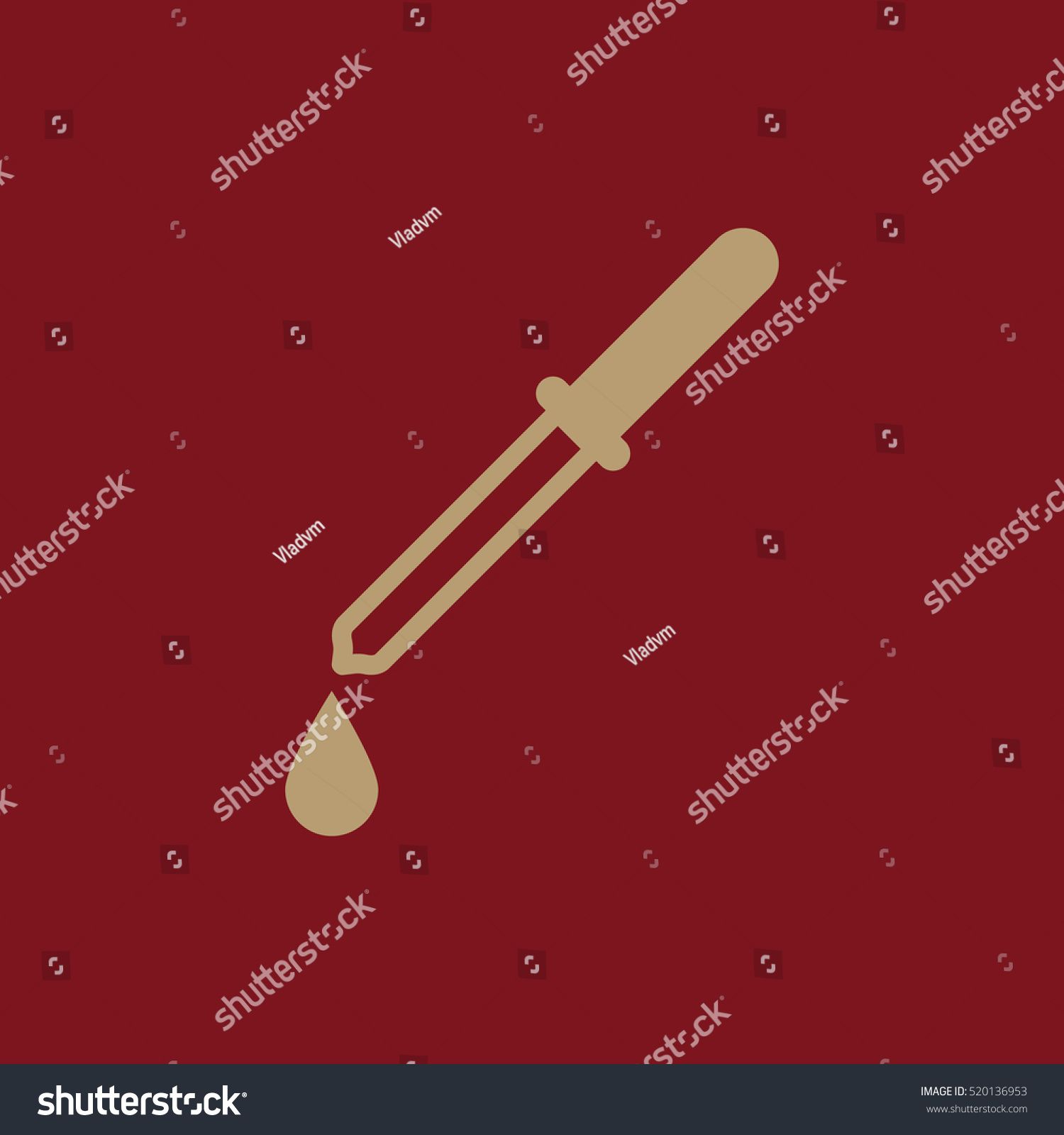 Pipette Icon Dropper Eyedropper Analysis Chemistry Stock Illustration ...