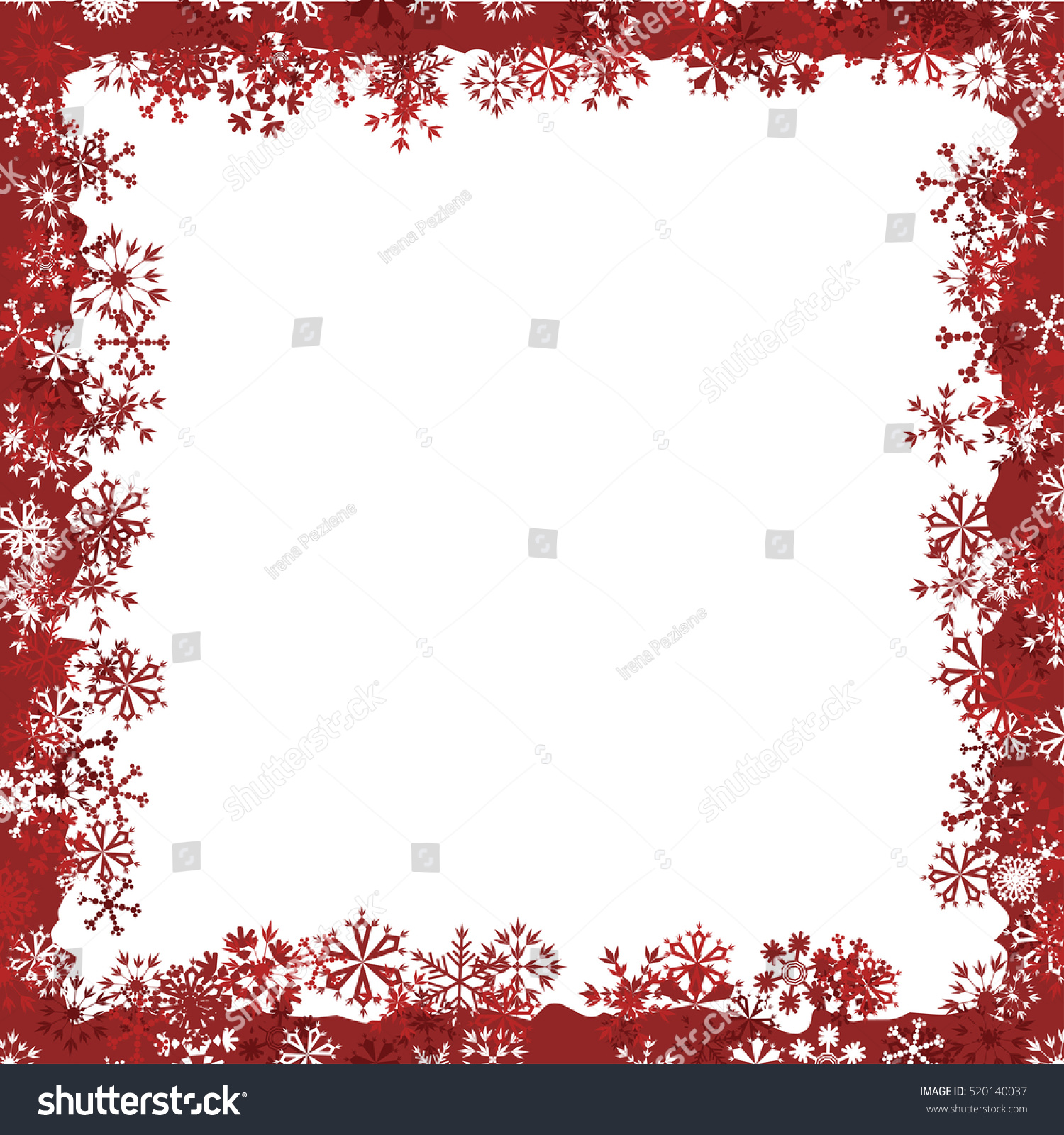 Snowflake Frame Stock Vector (Royalty Free) 520140037 | Shutterstock