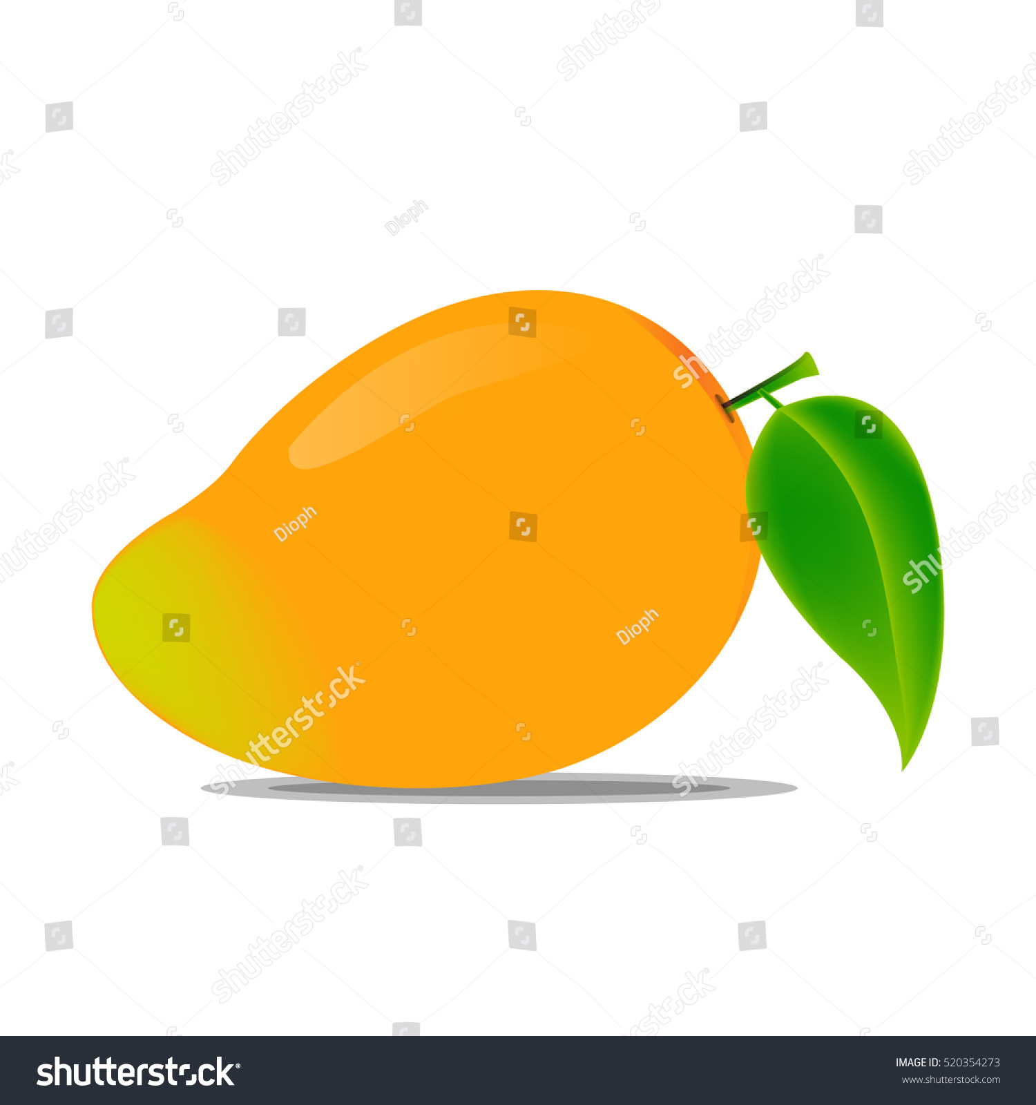 Mango Vector Illustration Stock Vector (Royalty Free) 520354273 ...