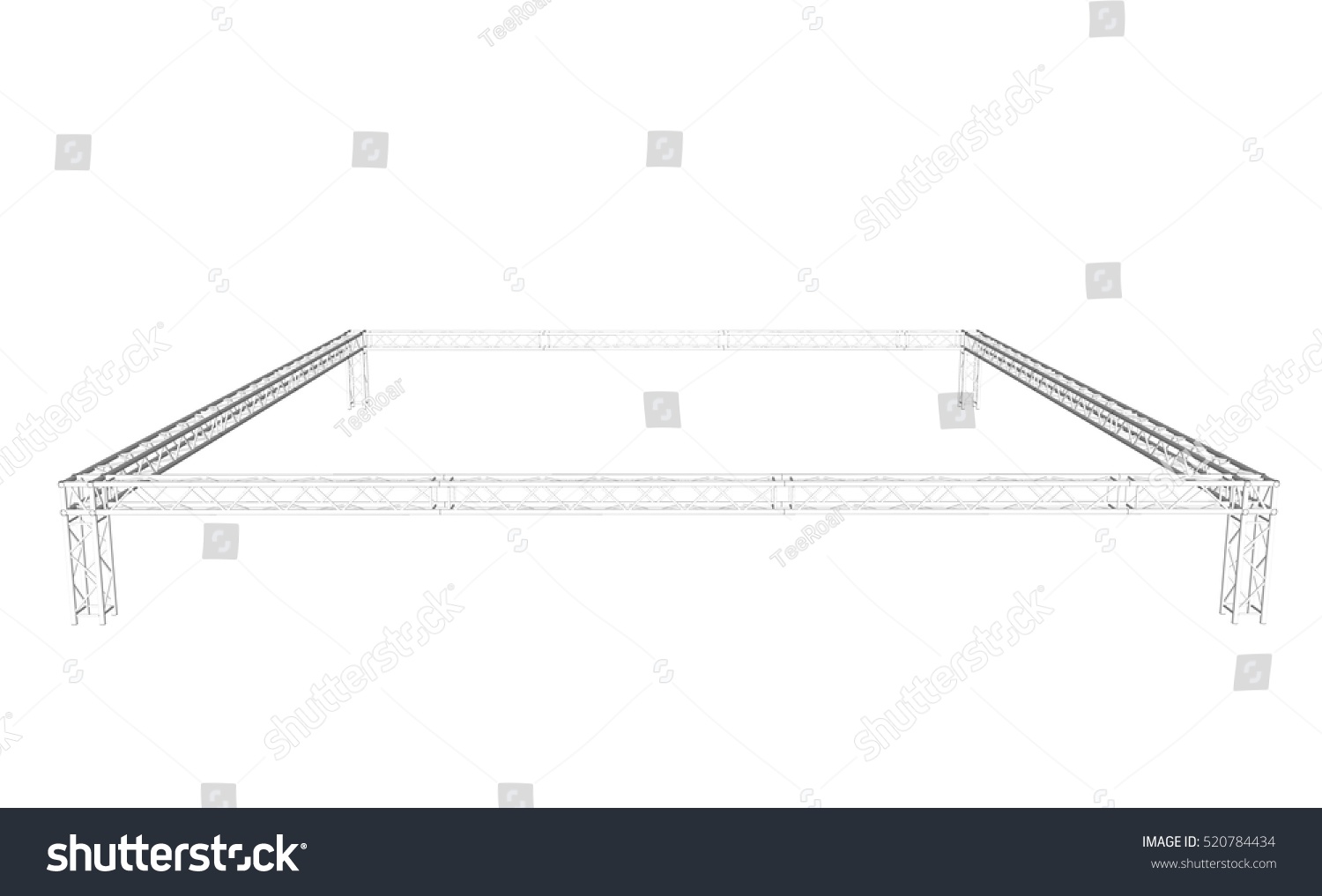 Truss Stall Corral Structure By Truss Stock Illustration 520784434 ...