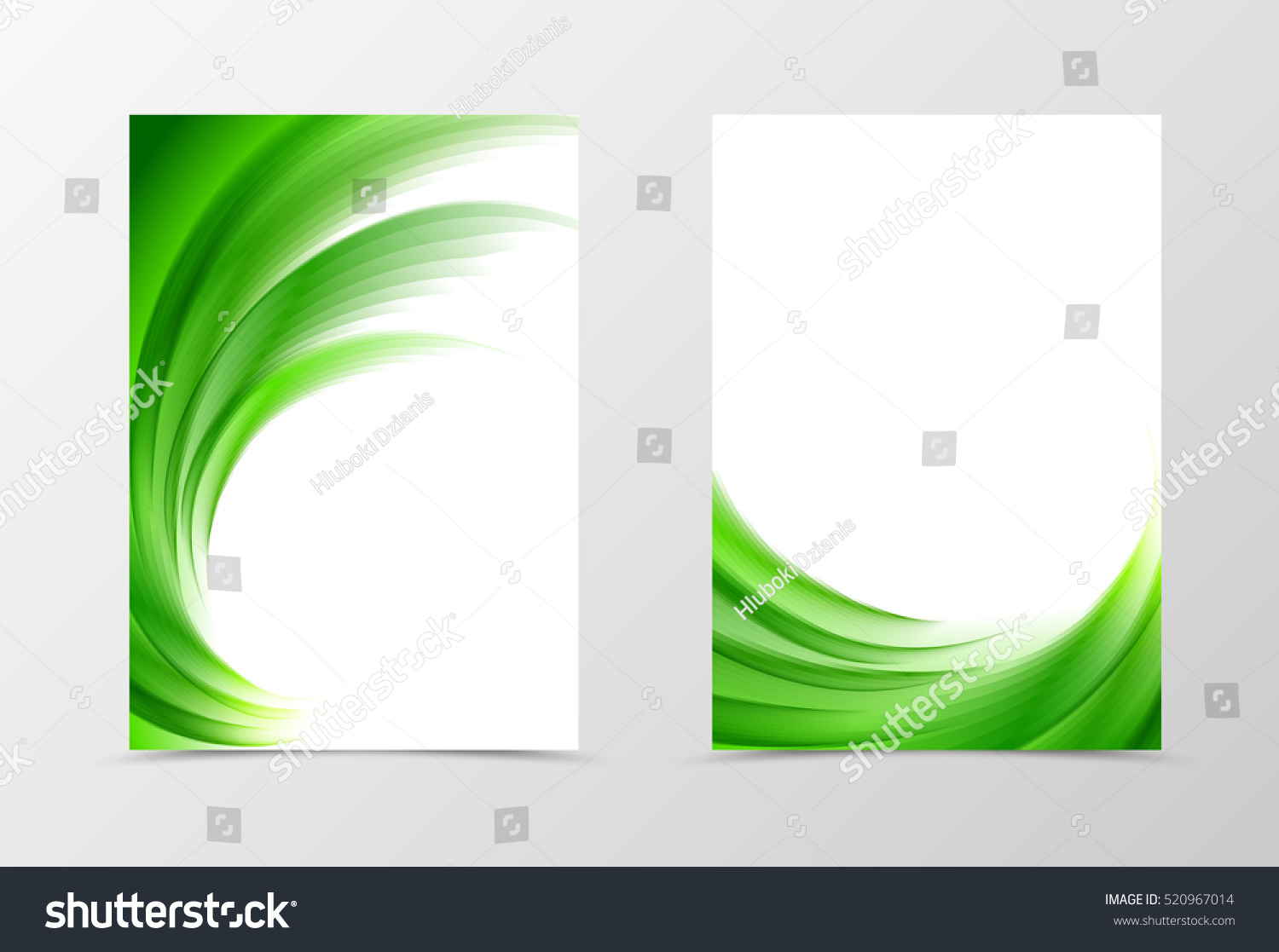 Front Back Wave Flyer Template Design Stock Vector (Royalty Free ...