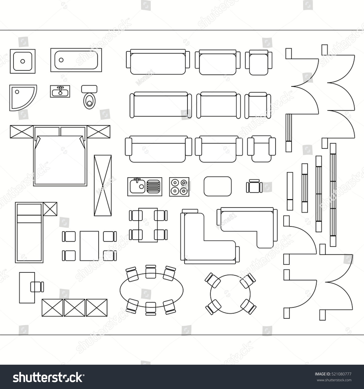 Architectural Drawing Planning Construction Home Improvement Stock ...