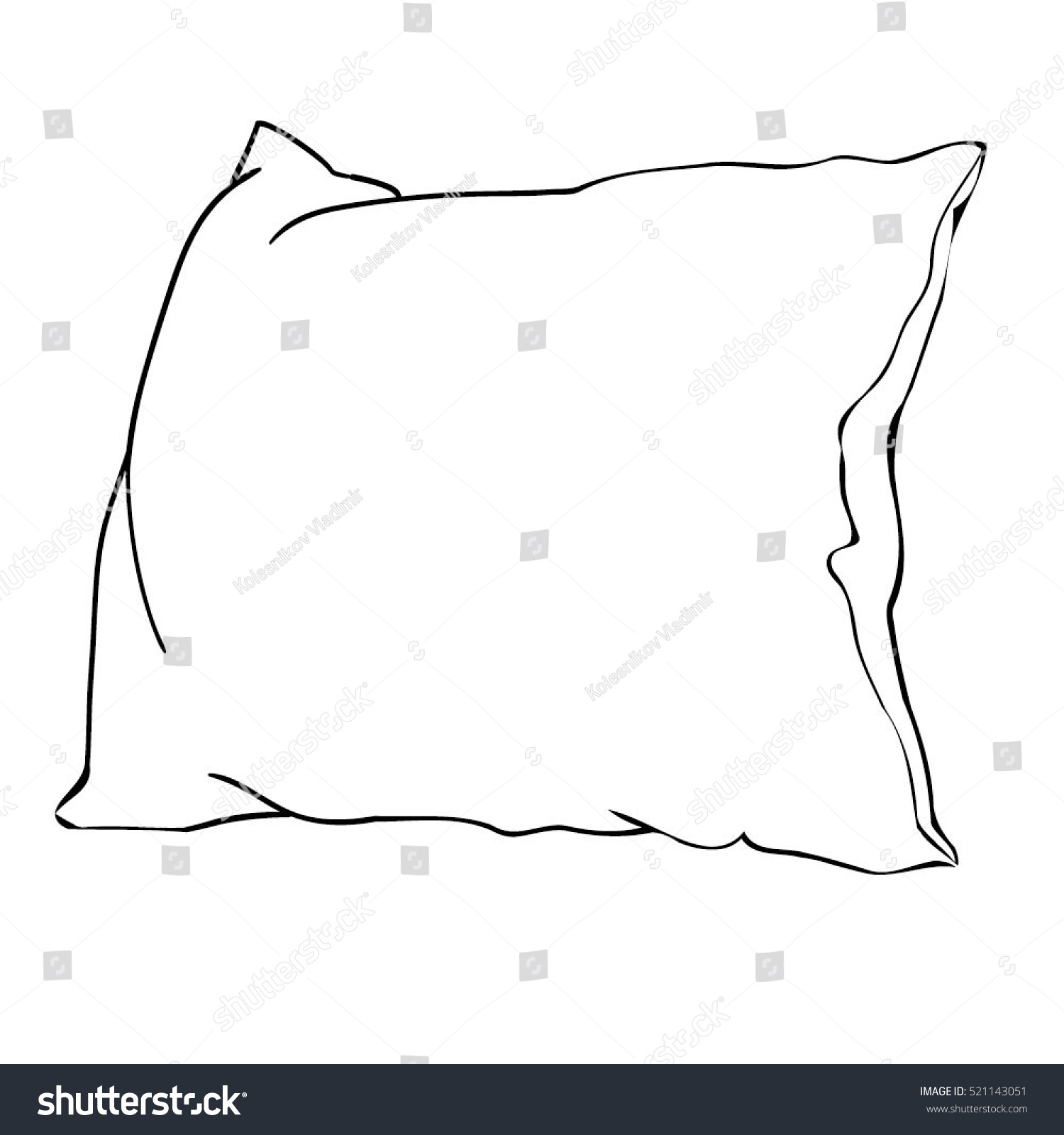 Sketch Vector Illustration Pillow Art Pillow Stock Vector (Royalty Free ...