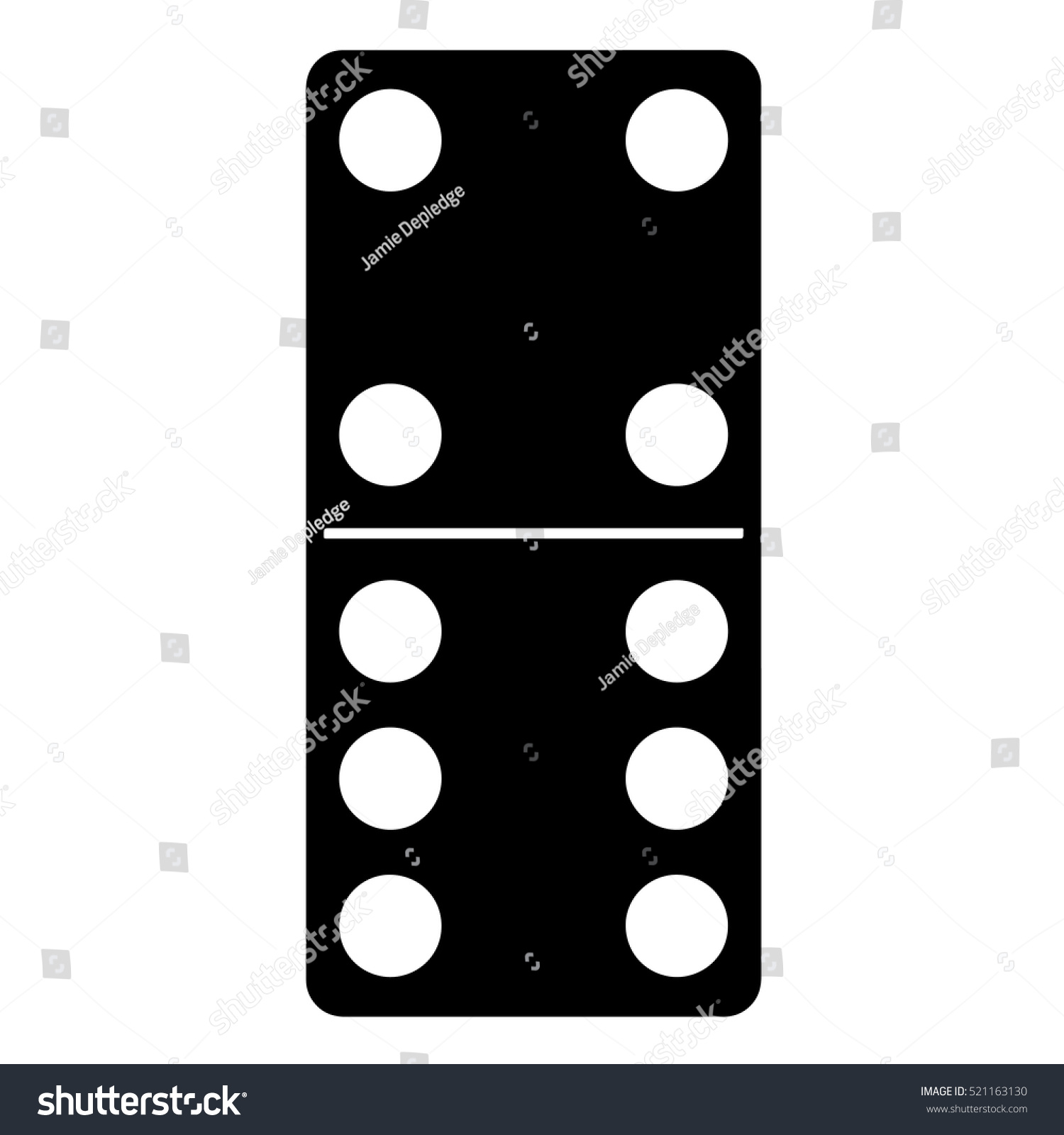 Domino Game Piece 46 Stock Vector (Royalty Free) 521163130 | Shutterstock