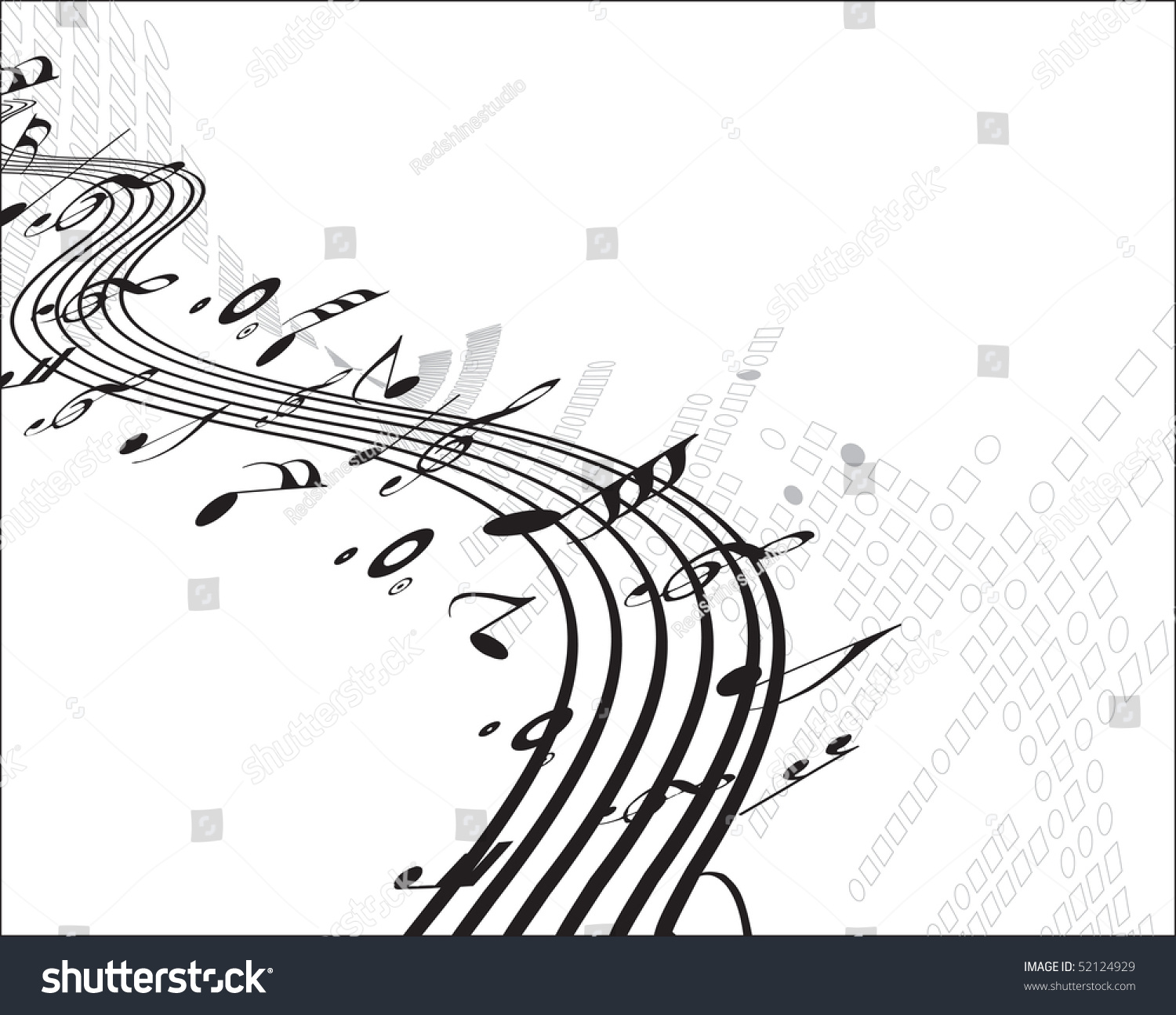 Music Notes Design Use Vector Illustration Stock Vector (Royalty Free ...