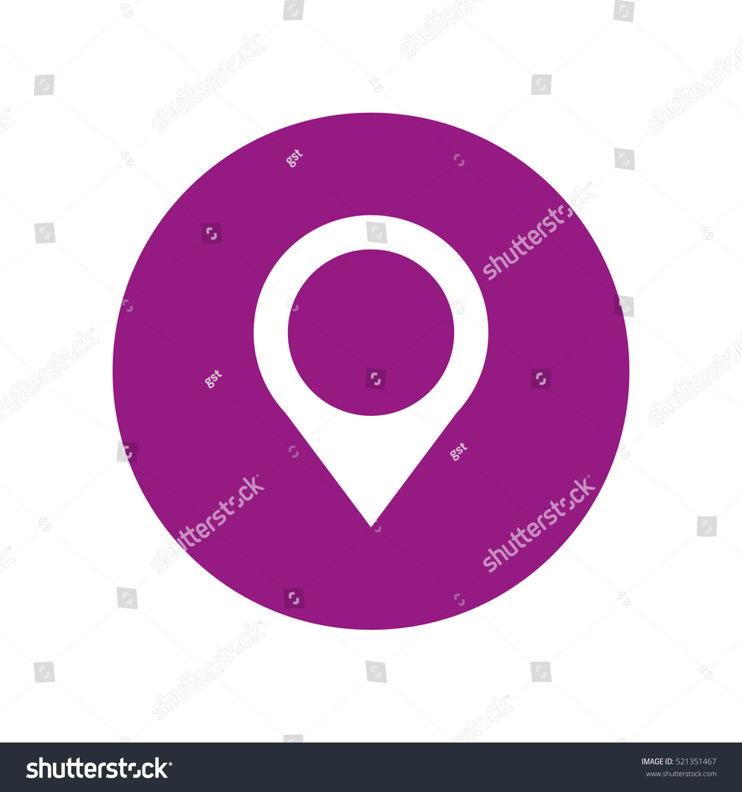 Pin Pointer Location Icon Vector Illustration Stock Vector Royalty Free 521351467 Shutterstock 1655