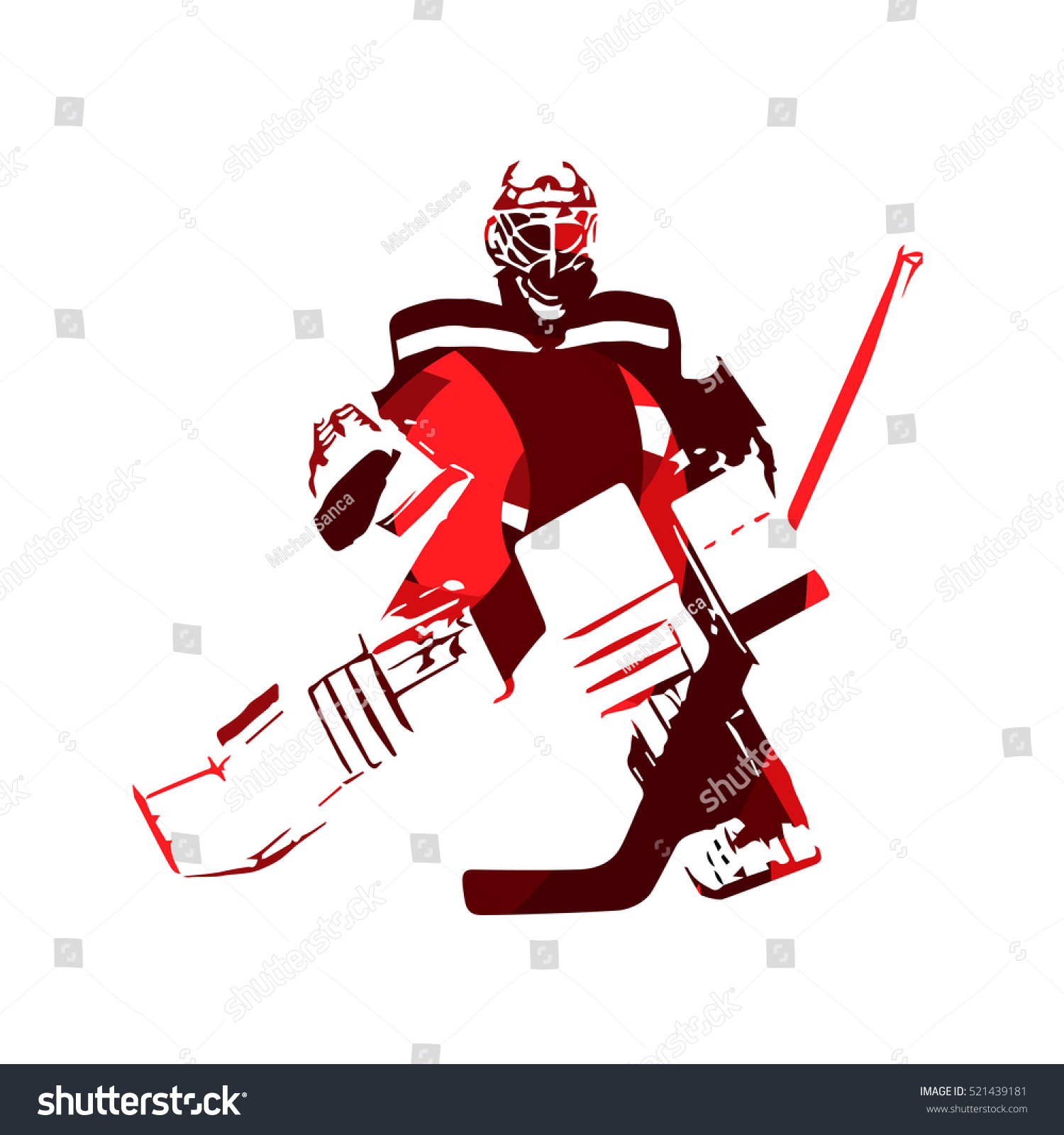 Логотип вратарь хоккей