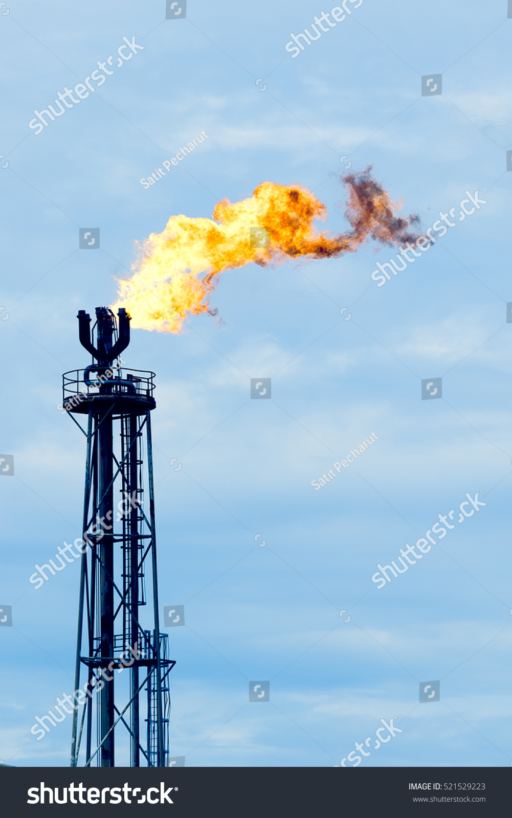 Offshore Industry Oil Gas Production Petroleum Stock Photo 521529223 ...