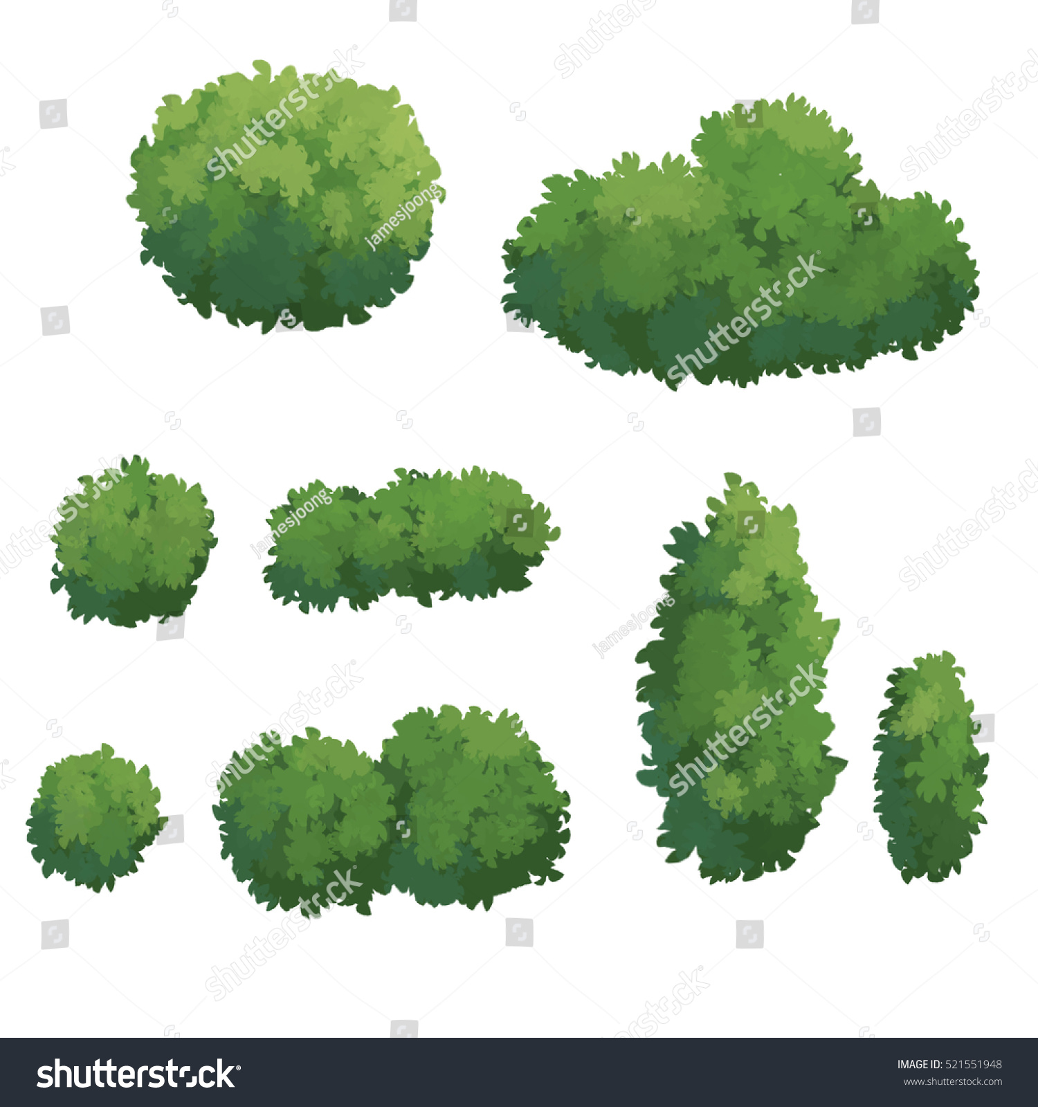 Tree Cartoon Isolated On White Background Stock Illustration 521551948 