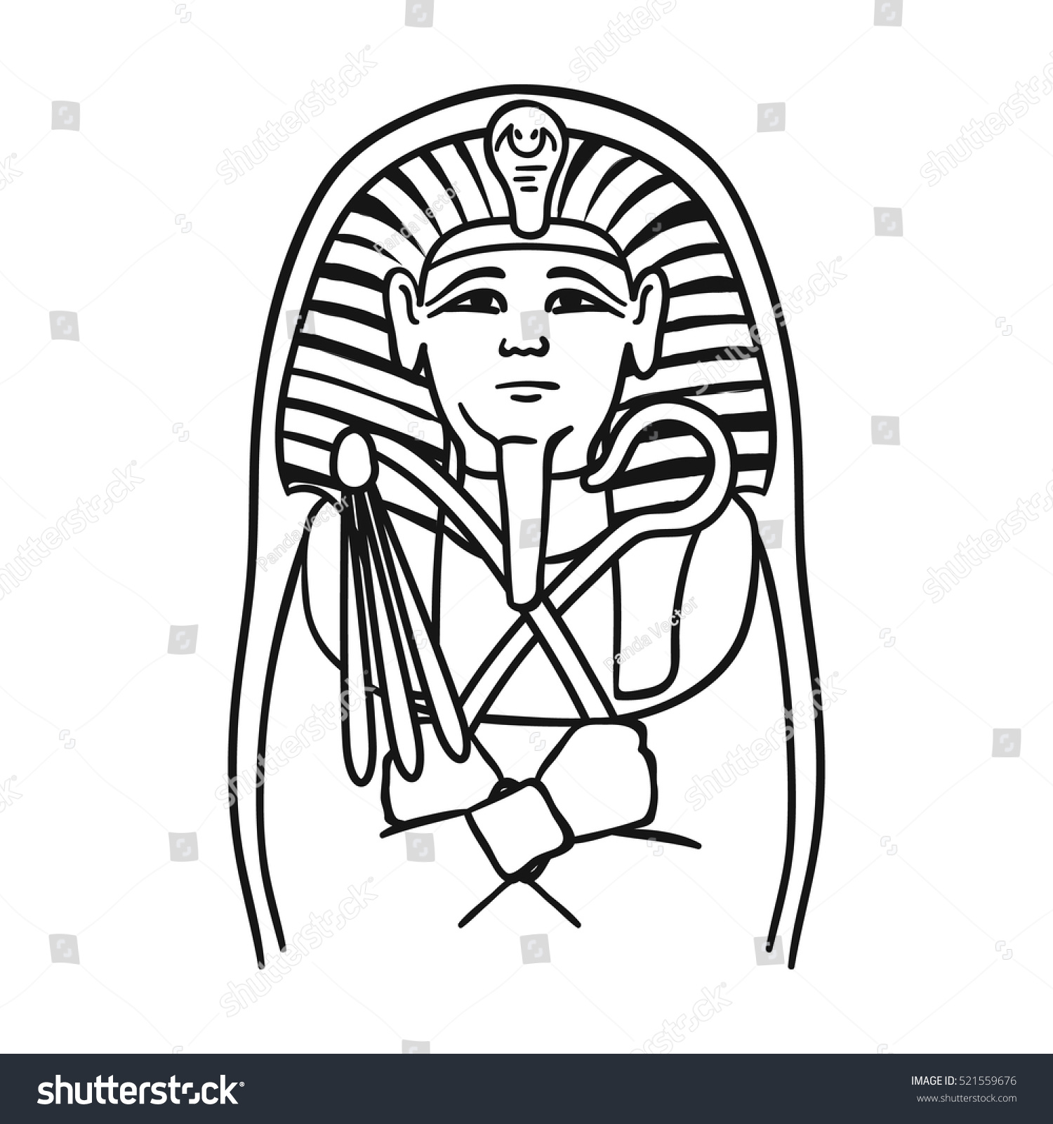 Египетский фараон рисунок саркофаг