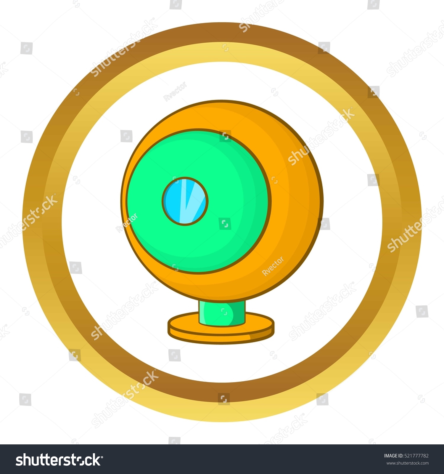 Webcam Vector Icon Golden Circle Cartoon Stock Vector (Royalty Free ...