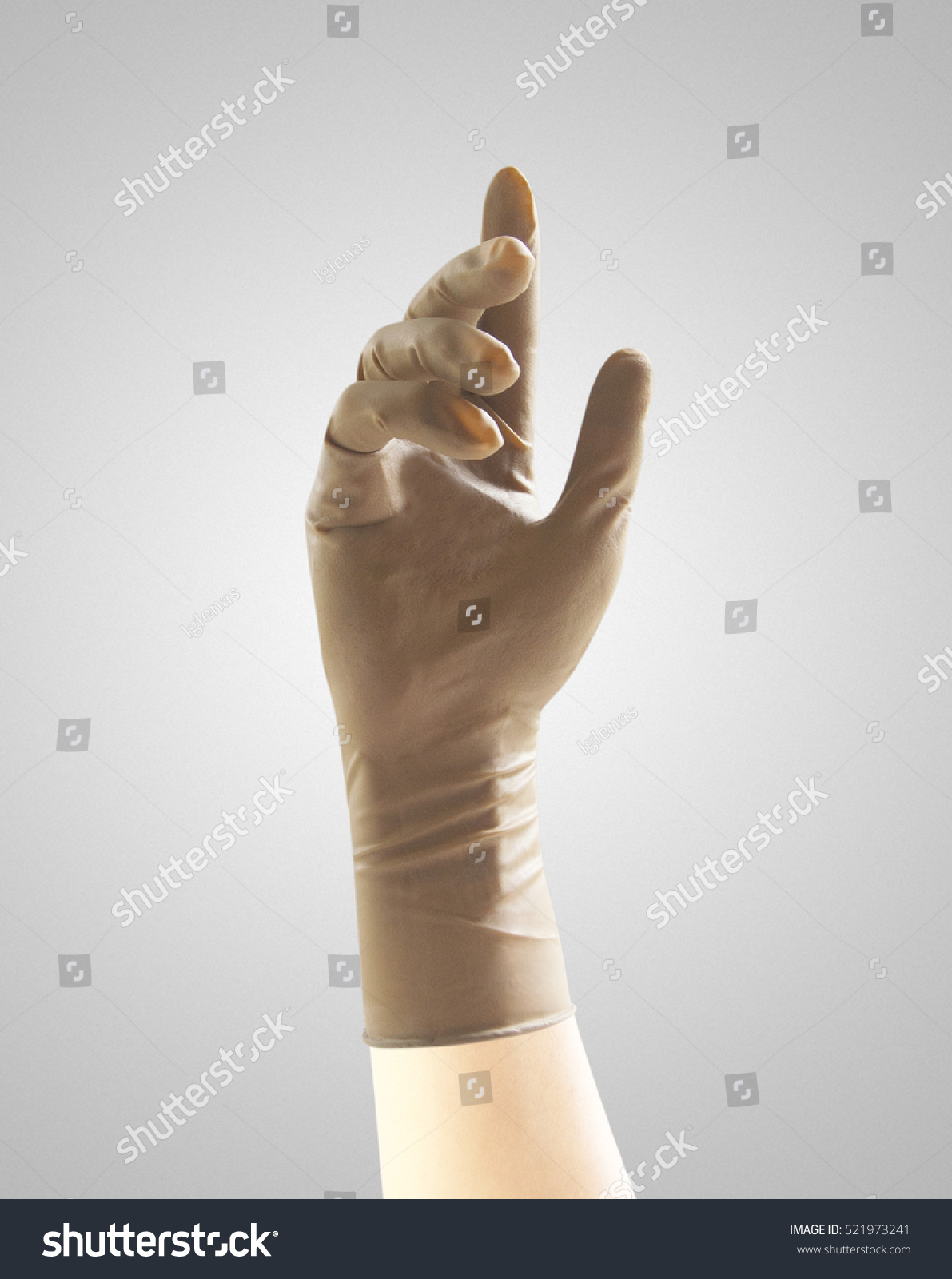 brown latex gloves