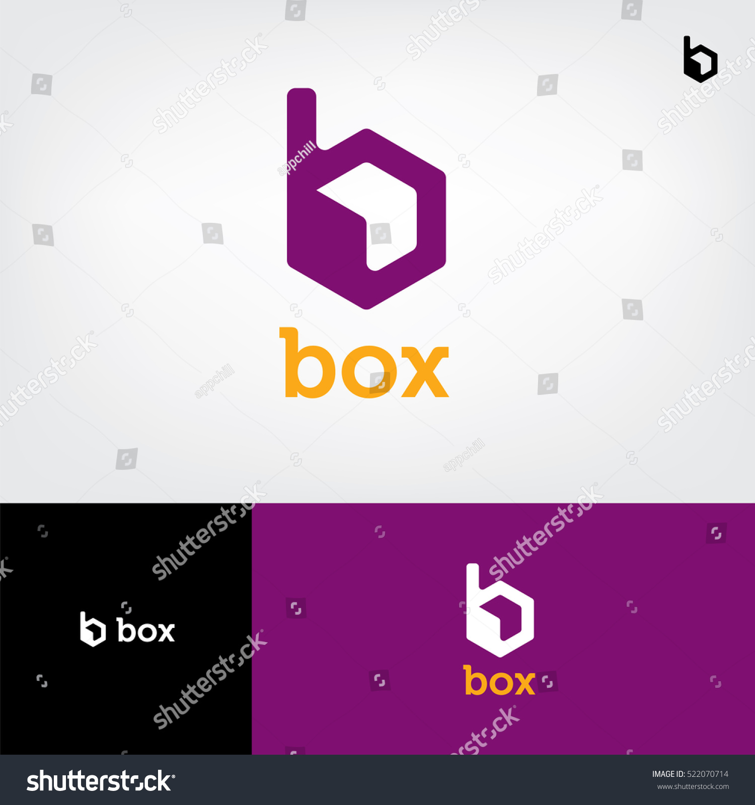 B Box Idea Graphic Design Stock Vector (Royalty Free) 522070714 ...