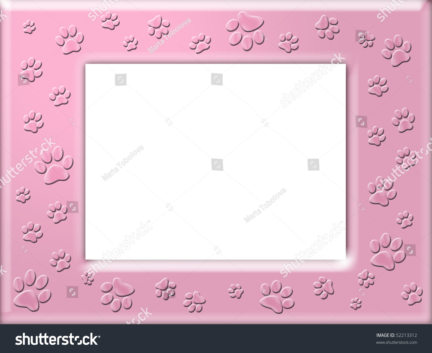 Paw Print Frame Stock Illustration 52213312 | Shutterstock