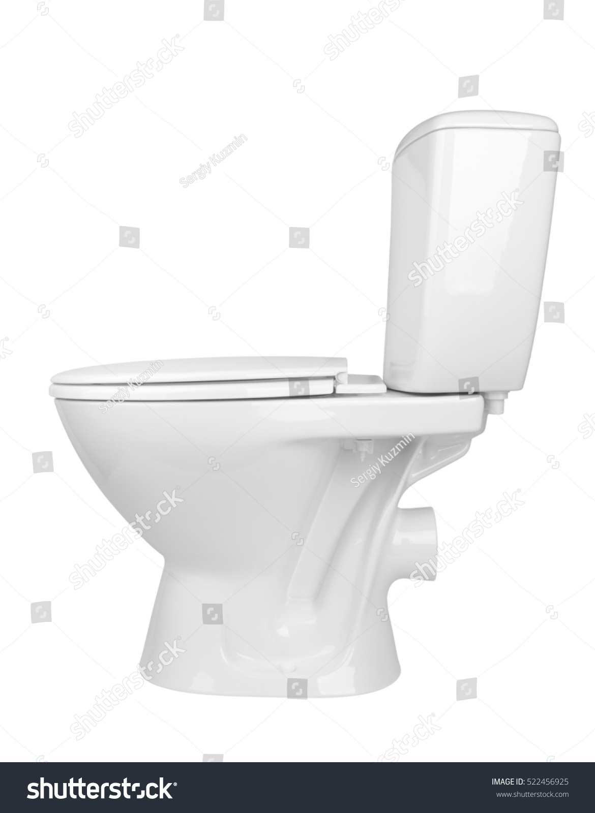 Toilet Bowl Isolated On White Background Stock Photo 522456925 ...