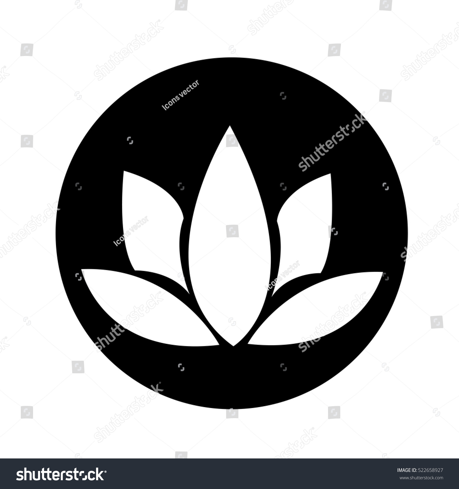 Lotus Icon Illustration Design Stock Vector Royalty Free Shutterstock