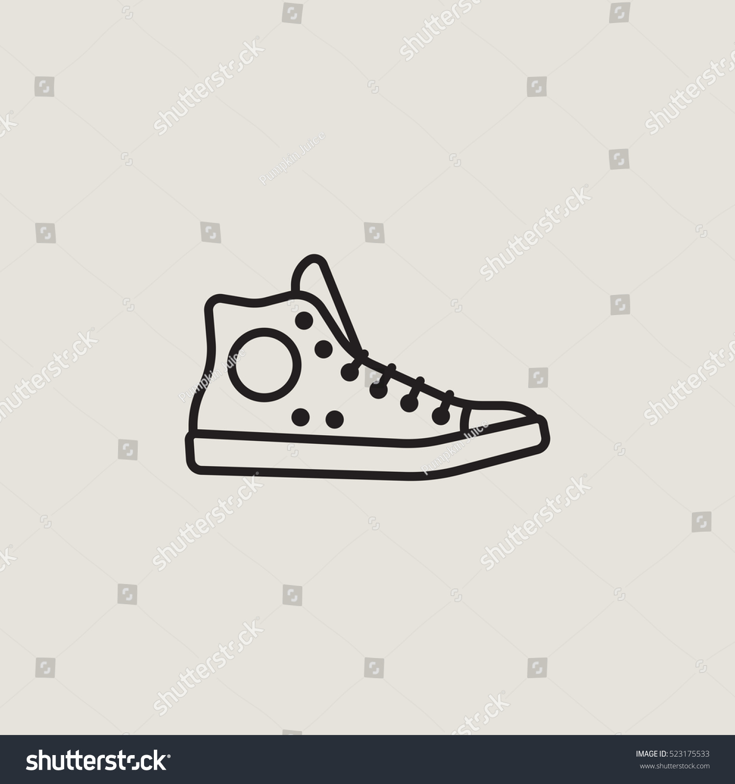 Sneaker Outline Vector Icon Stock Vector (Royalty Free) 523175533 ...