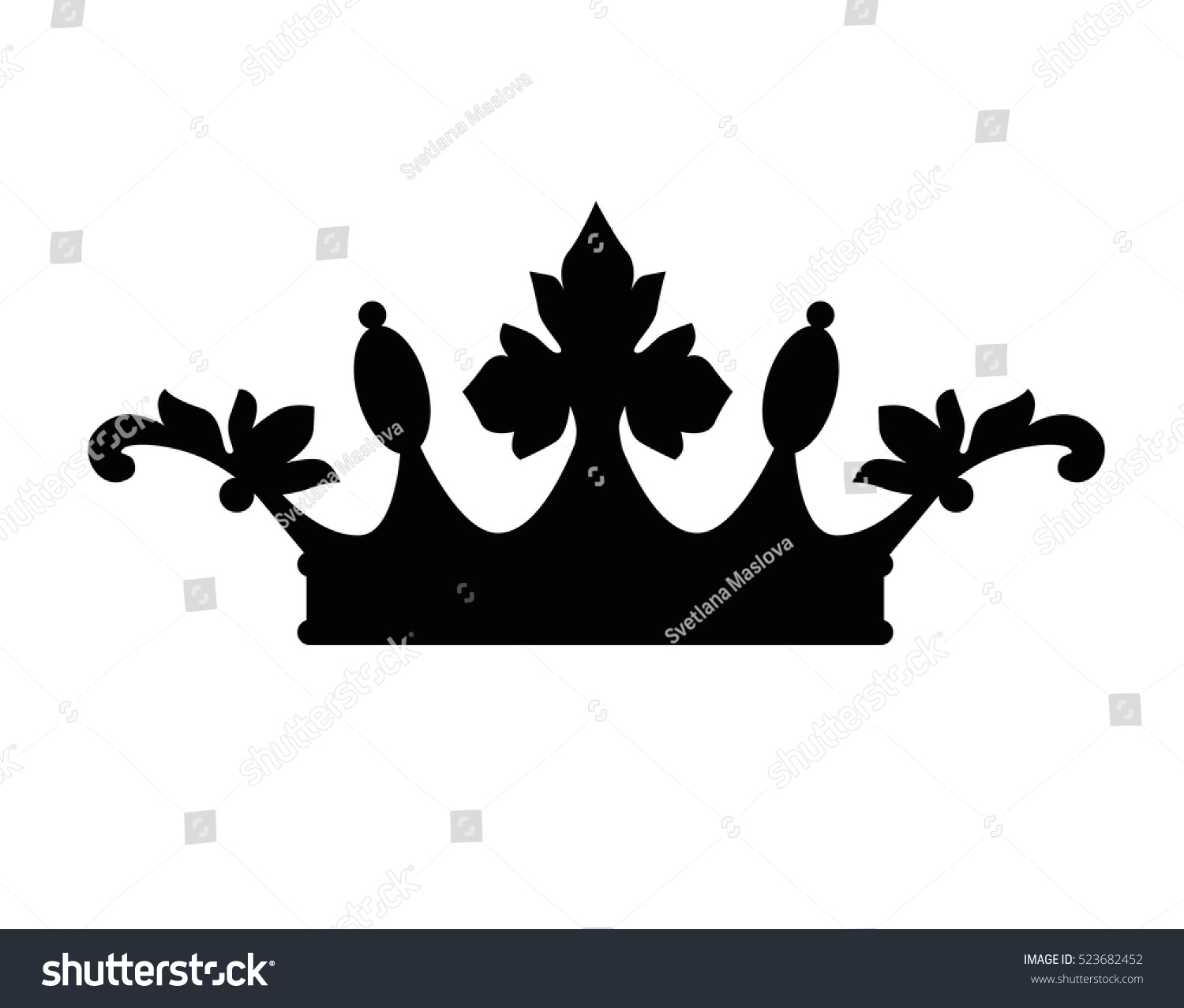 Crown Isolated On White Background Vector Stock Vector (Royalty Free ...