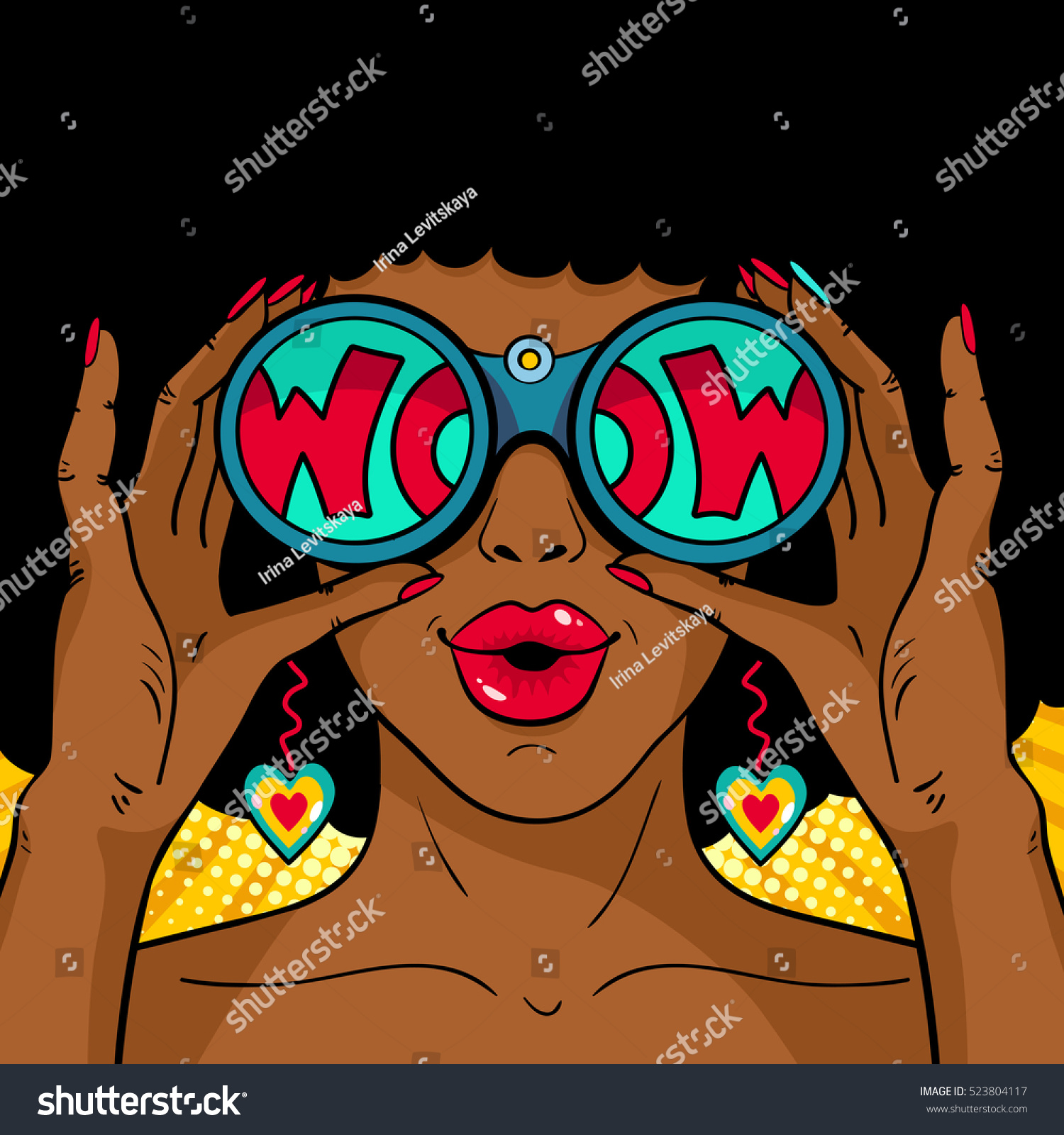 Vektor Stok Wow Pop Art Wajah Wanita Seksi Tanpa Royalti 523804117 Shutterstock 9551